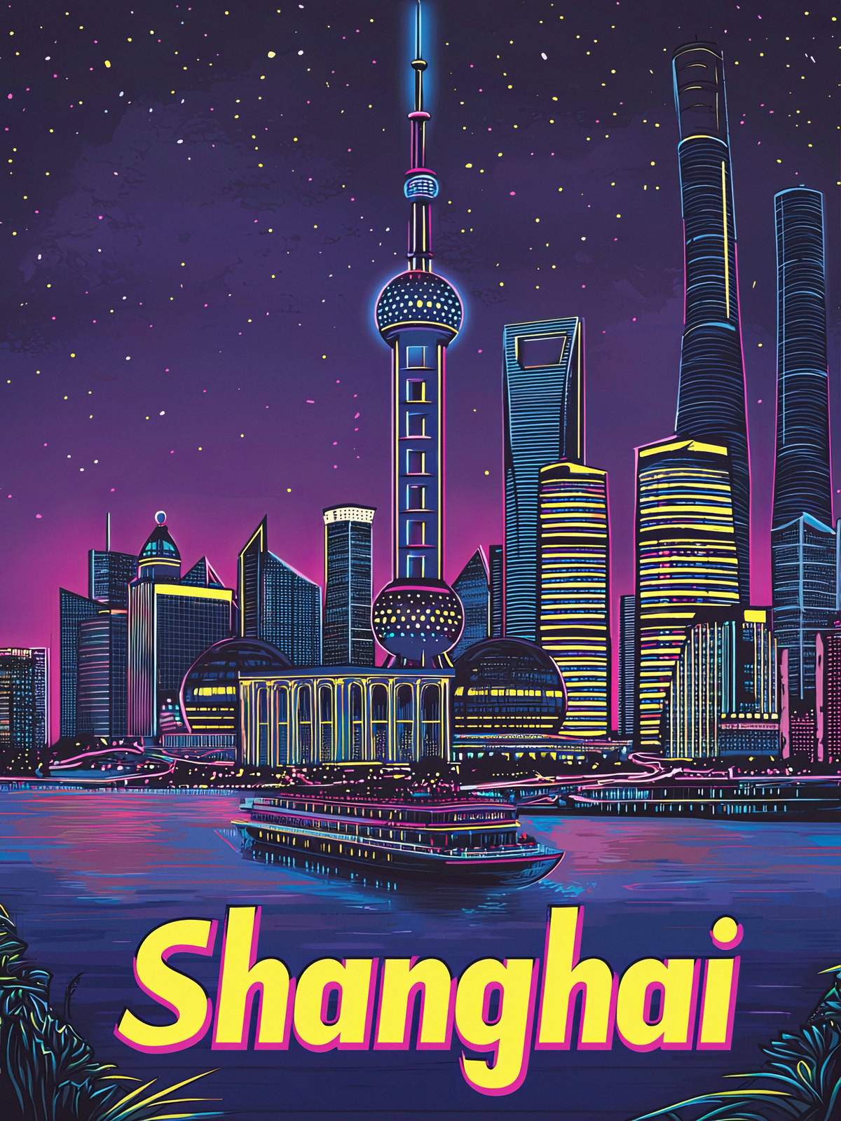 Poster - Shanghai Skyline