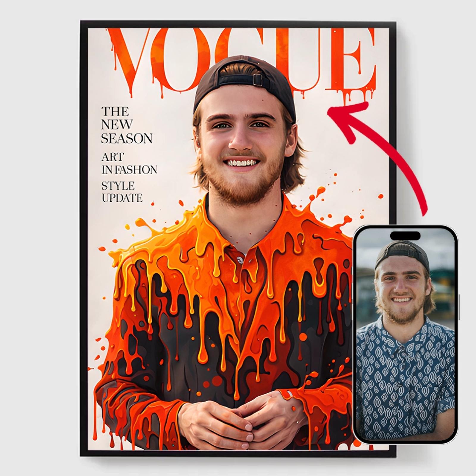 Personlig Poster - Smältande Bläck Vogue - AI Poster