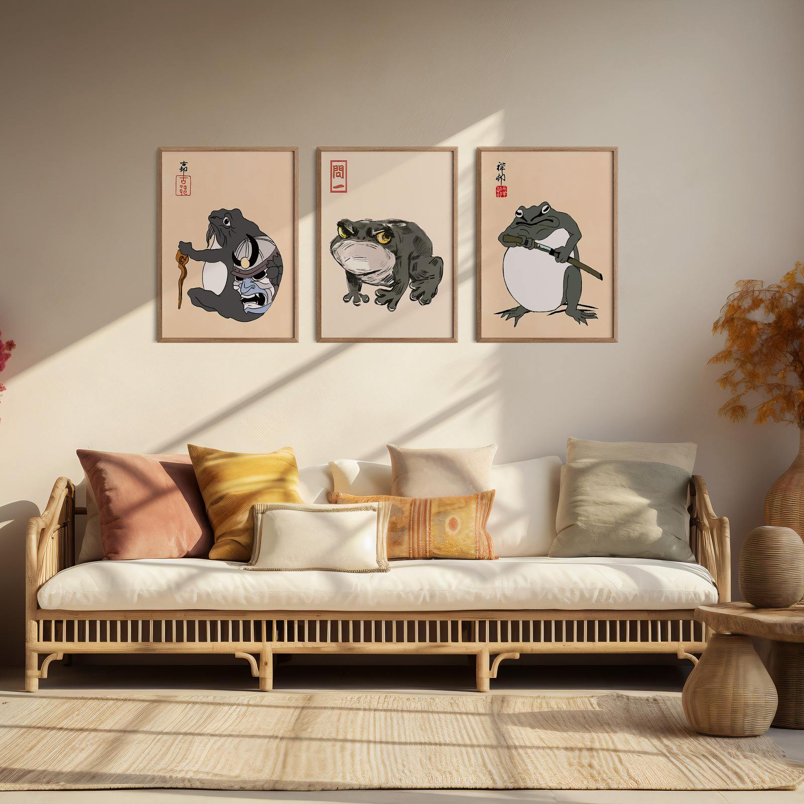 Poster - Samurai Grodor / Set om 3