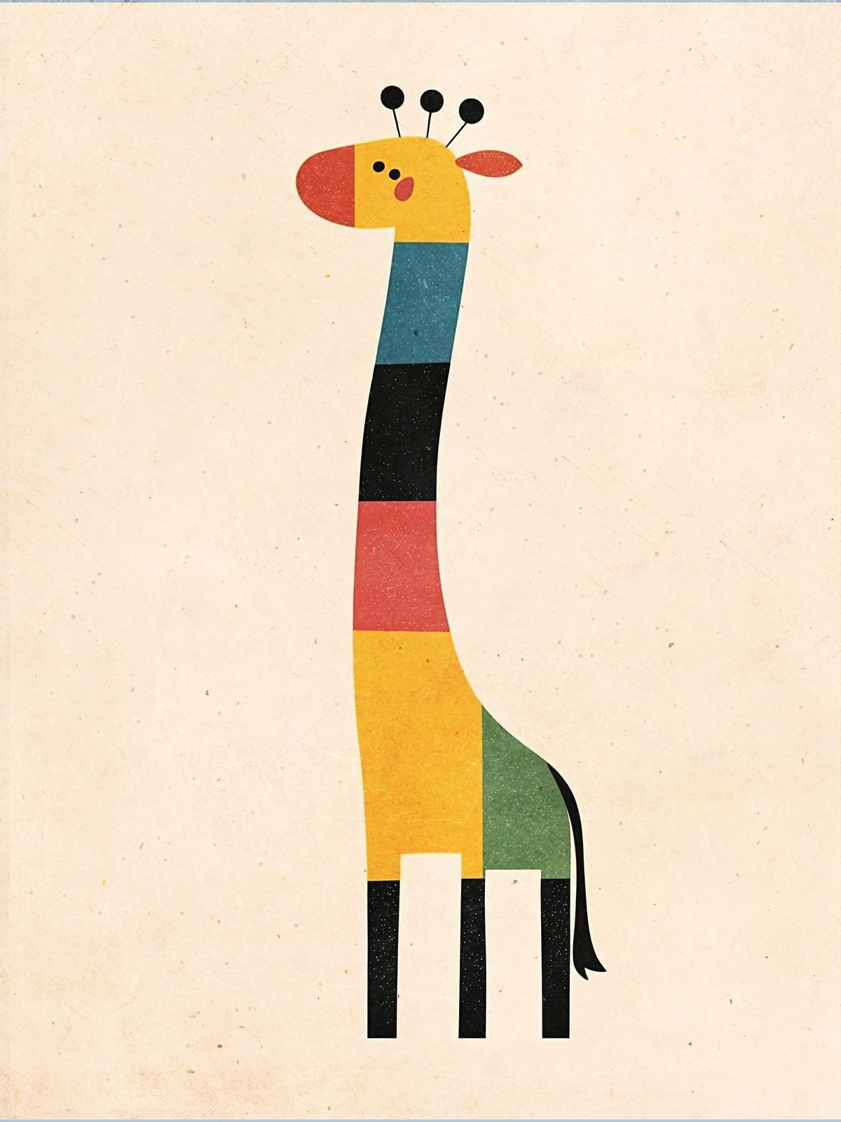 Poster - Färgglad Giraff