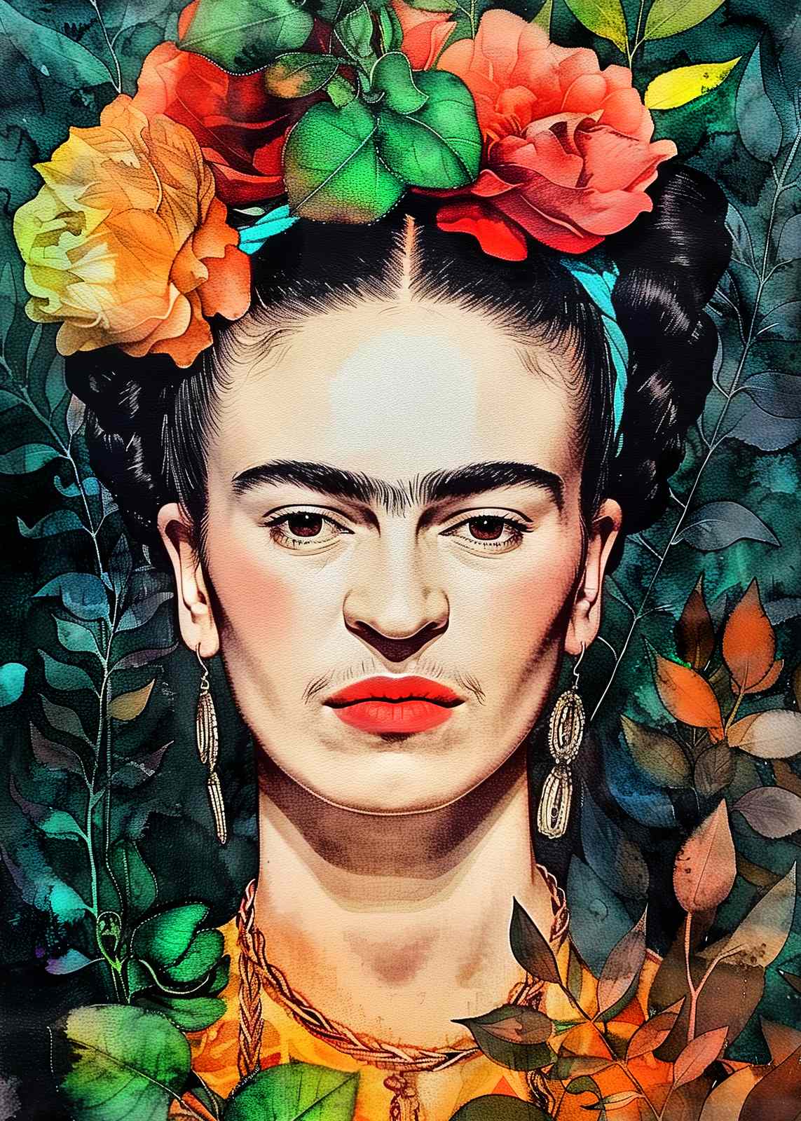 Poster - Frida Kahlo Porträtt