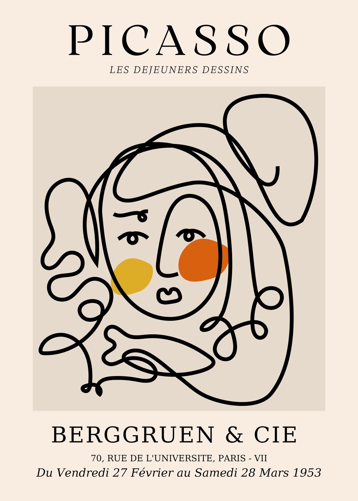 Poster - Les Dejeuners Dessins av Picasso
