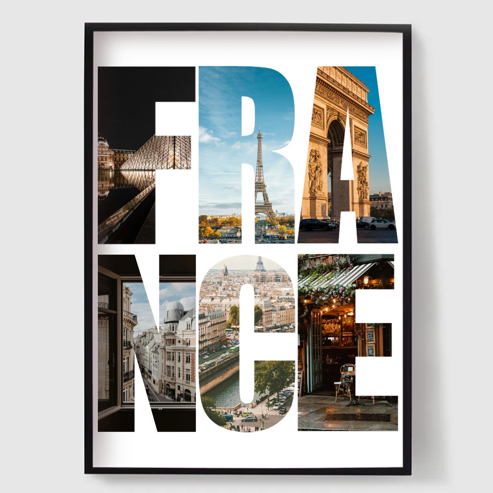 Personlig Poster - Destinationsnamn Fotouppladdning - Frankrike