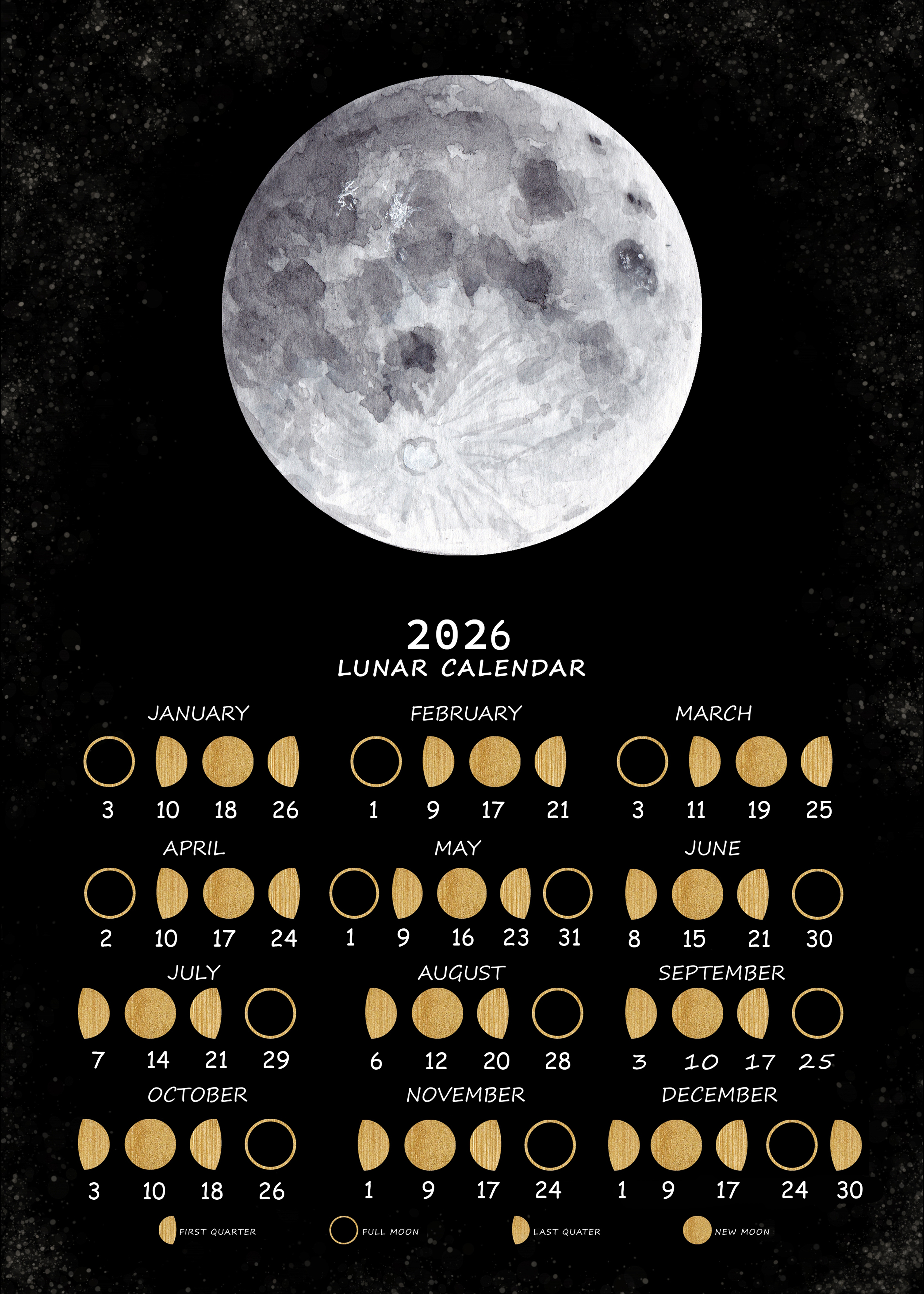 Poster - 2025 Lunar Kalender