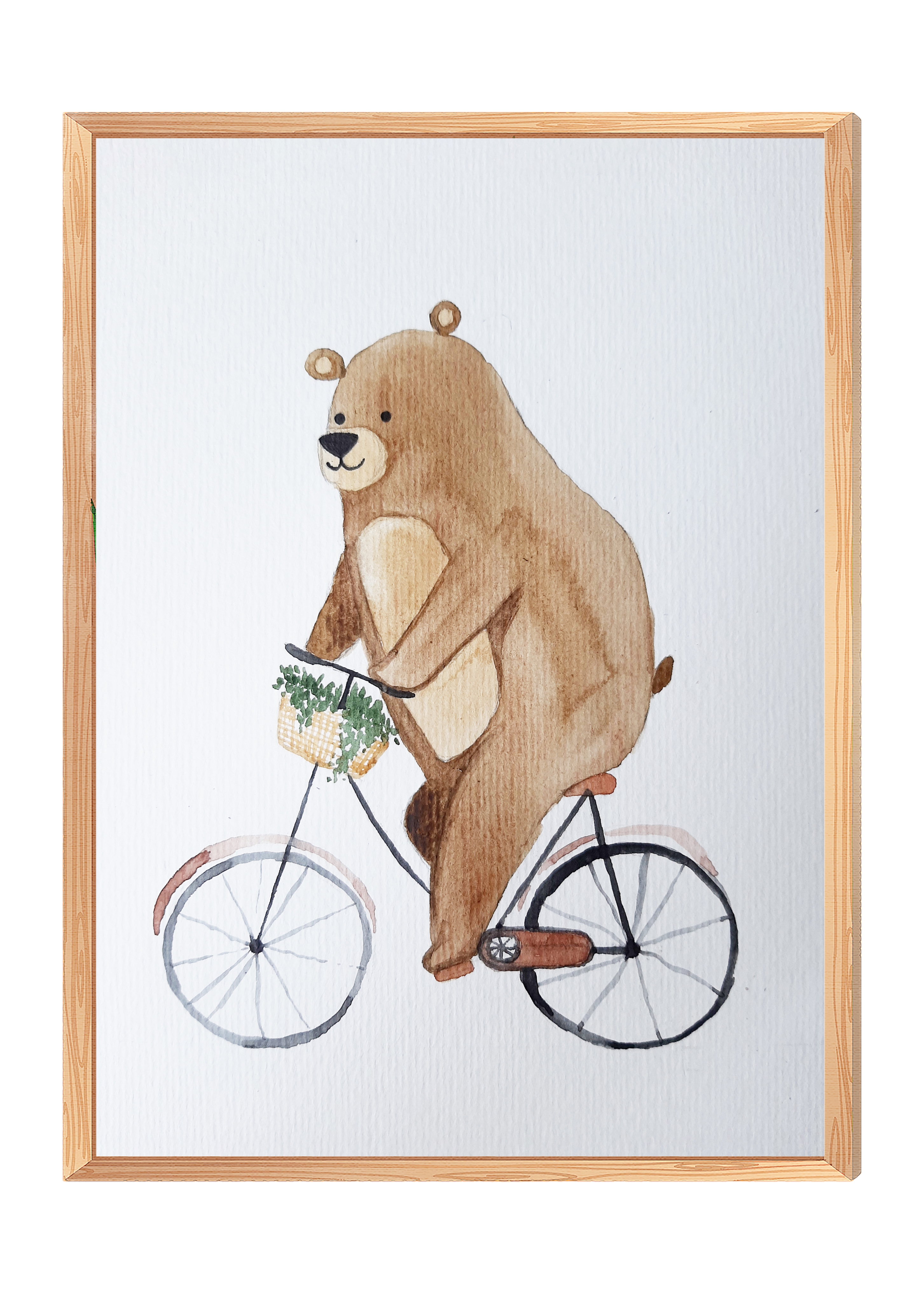 Poster -  Björn rider cykel