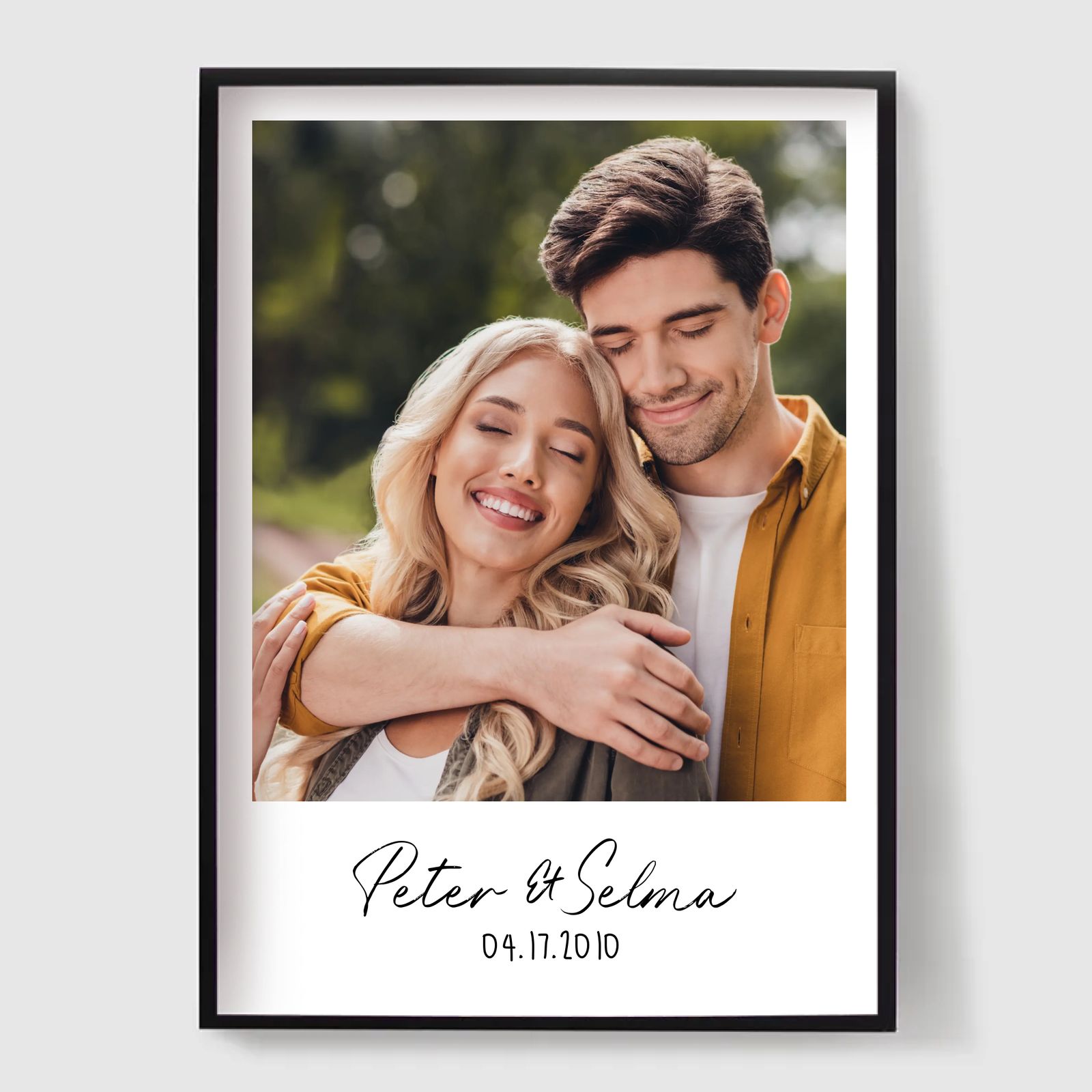 Personlig Poster - Parfoto med Text och Datum - Ladda upp Foto