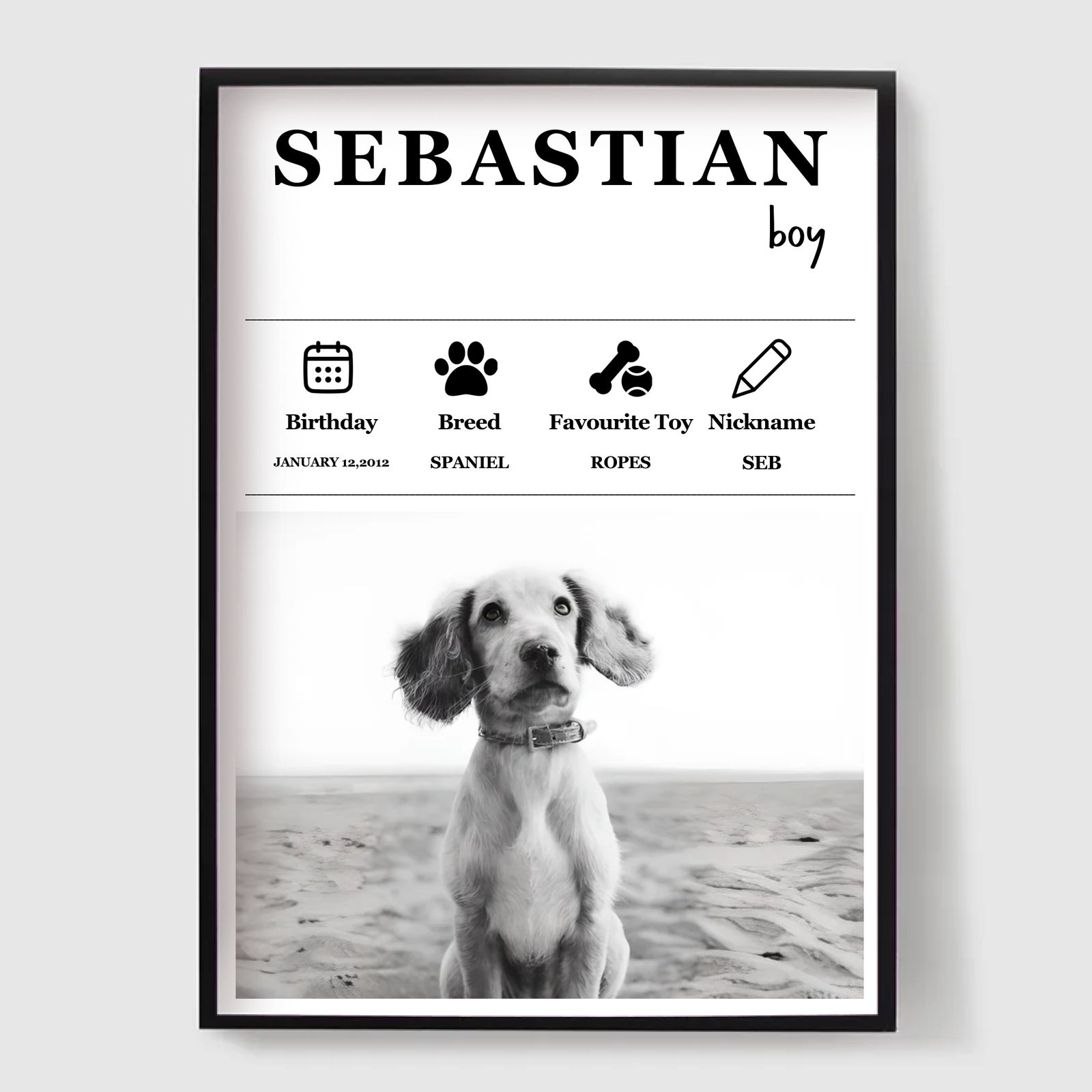 Personlig Poster - Husdjursporträtt med Detaljer