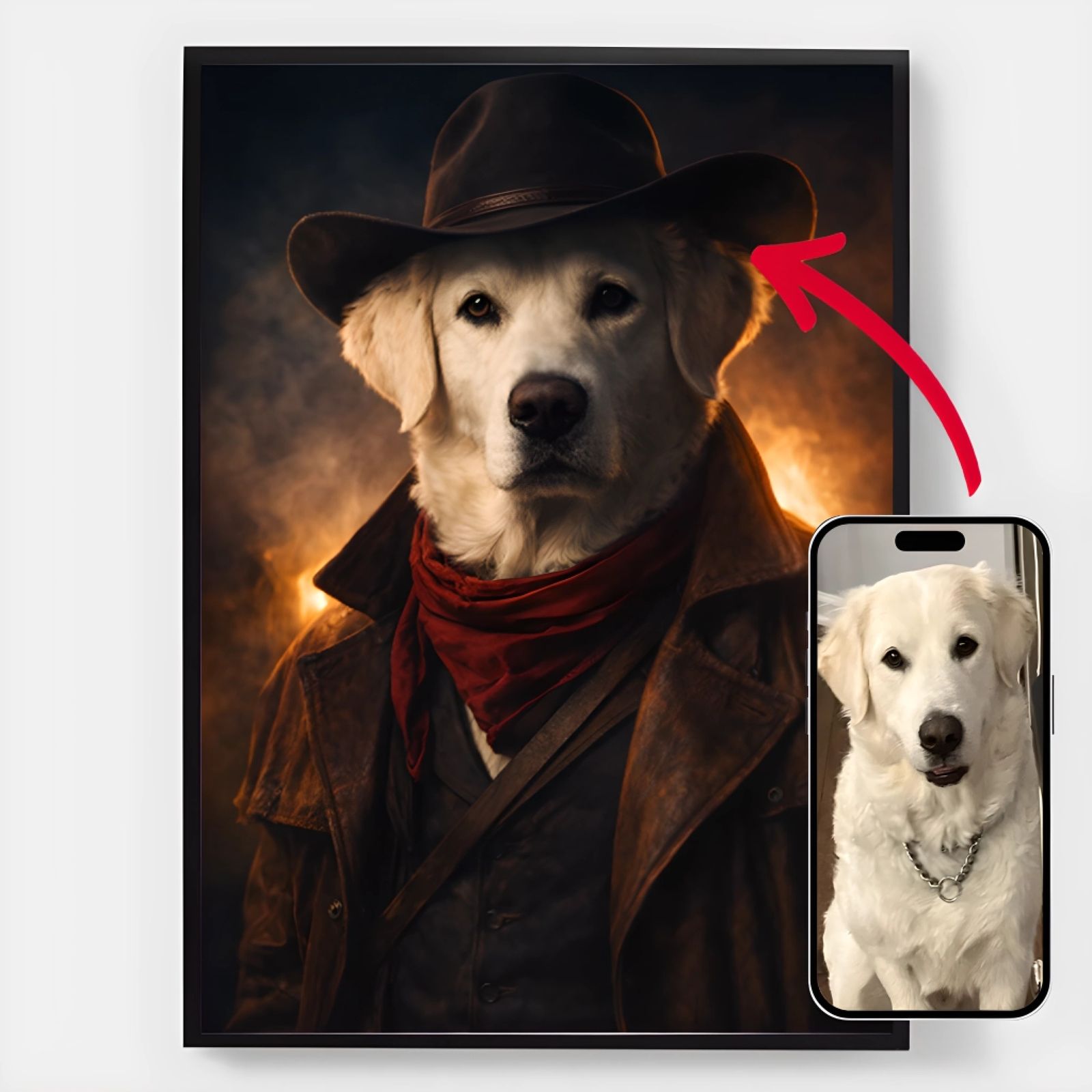 Personlig Poster - Indiana Hund - AI Poster