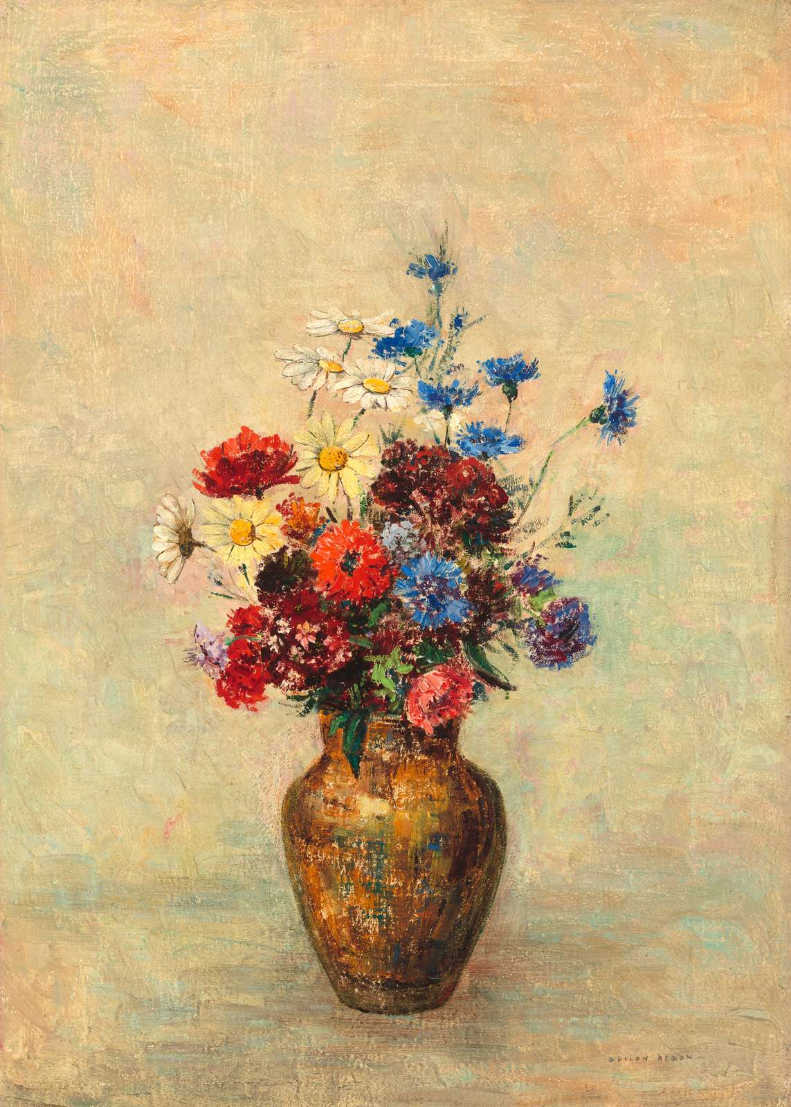Poster - Blomvas av Odilon Redon