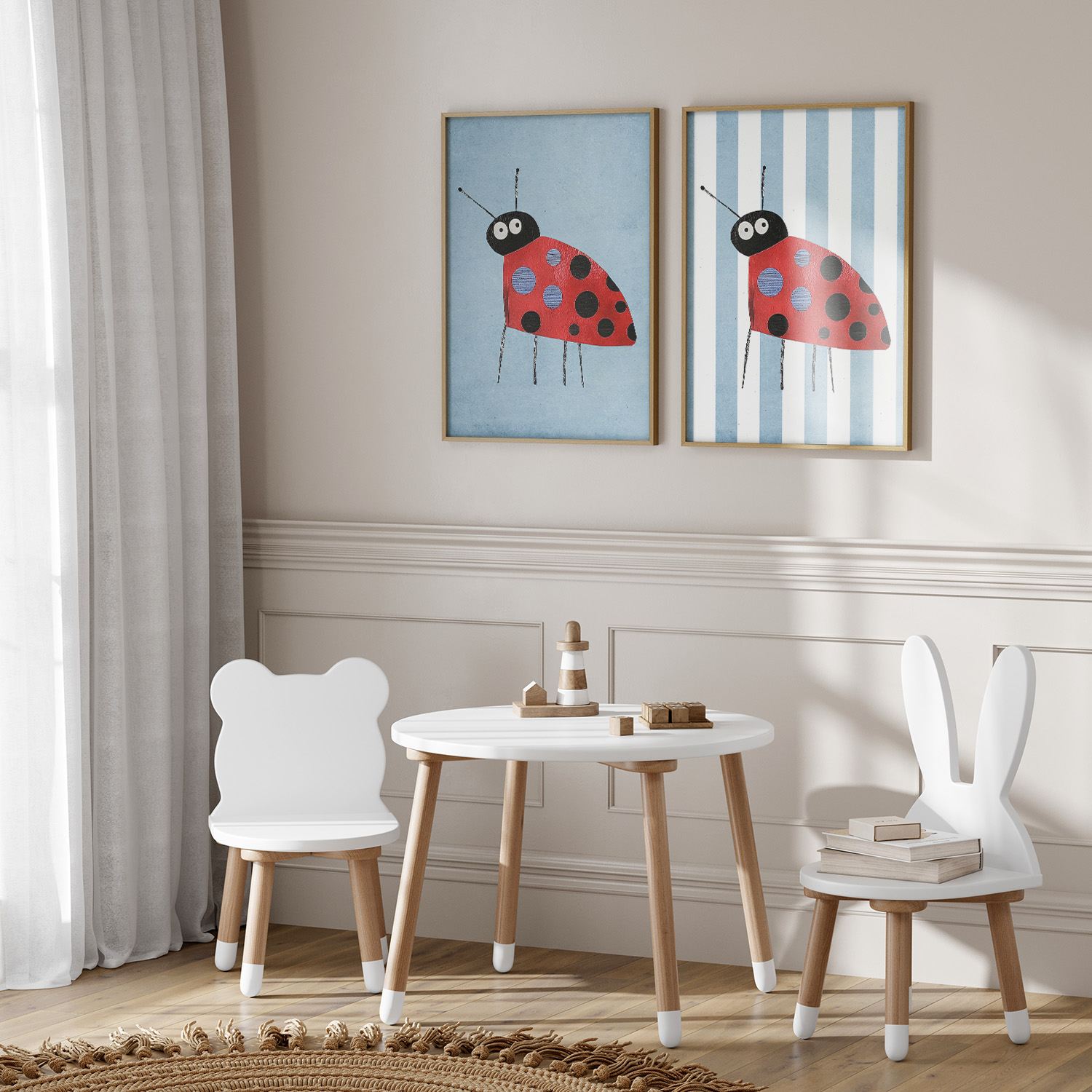 Poster - Nyckelpiga Illustration / Set med 2