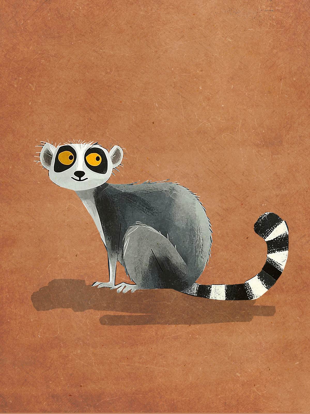 Poster - Lemurillustration
