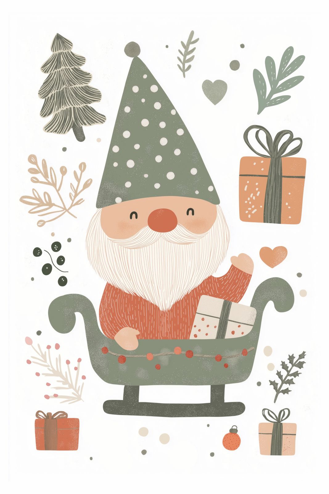 Poster - Festlig Tomte