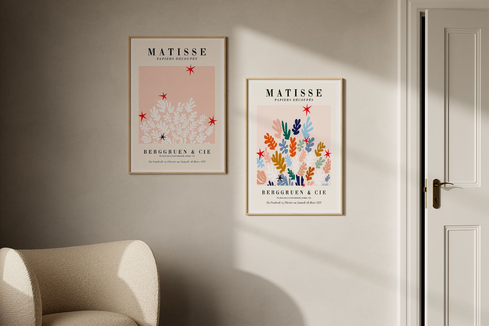 Poster - Matisse Papiers découpés / Set om 2