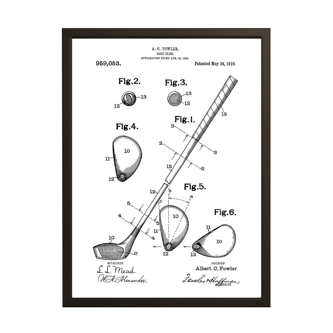 Patentritningsposter - Golfklubba
