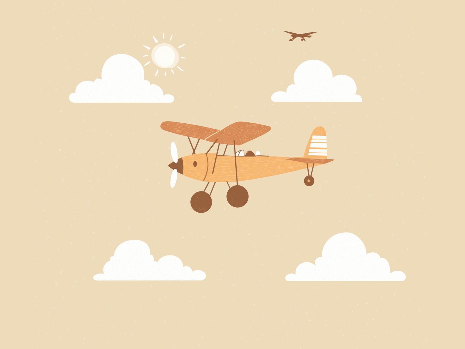 Poster - Flygplan i Moln