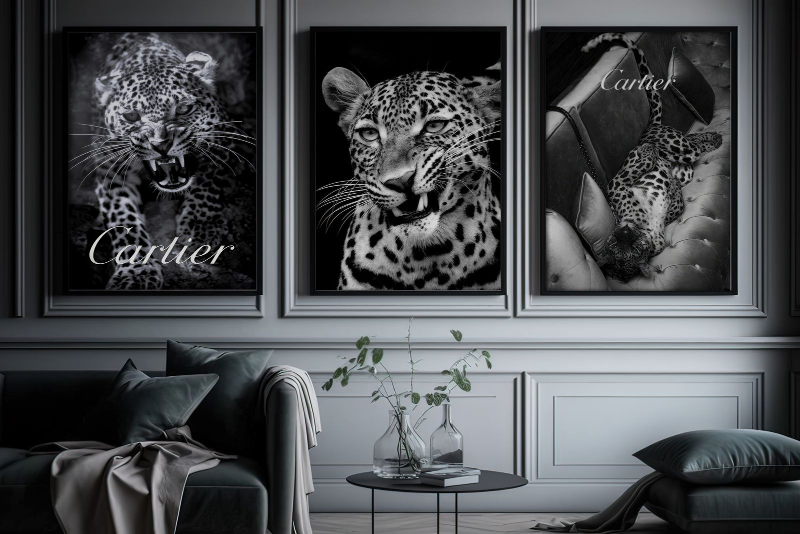 Poster - Leopardkonst / Set med 3