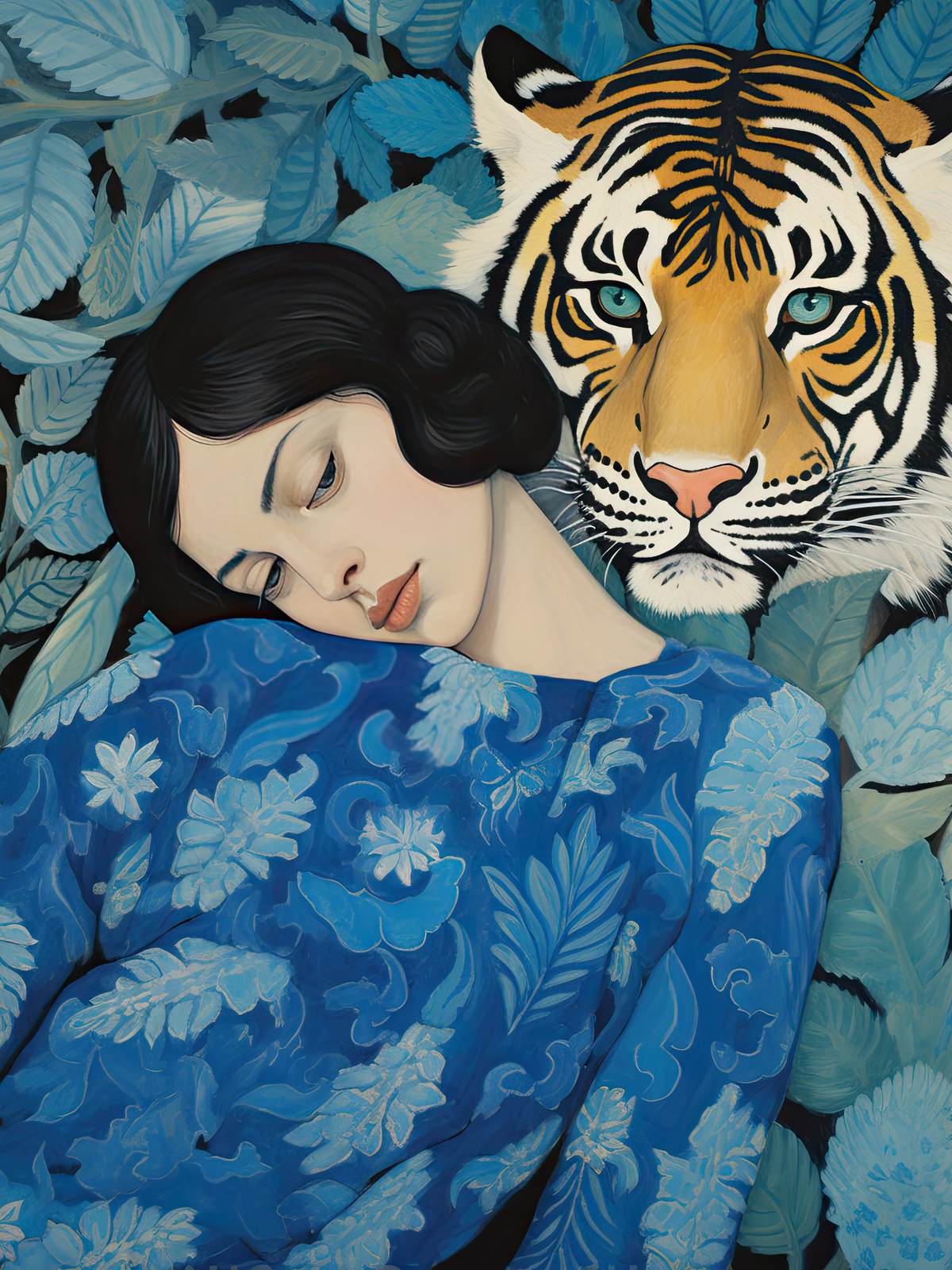 Poster - Kvinna och Tiger