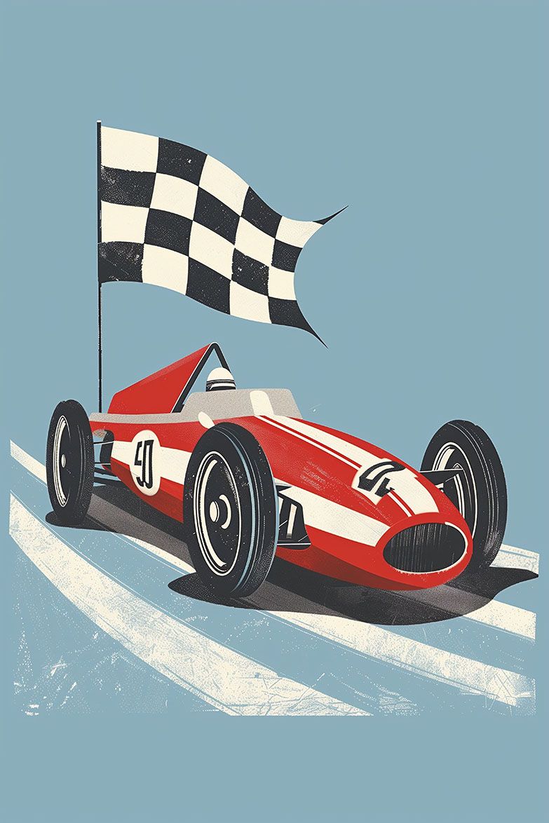 Poster - Vintage Racingbil