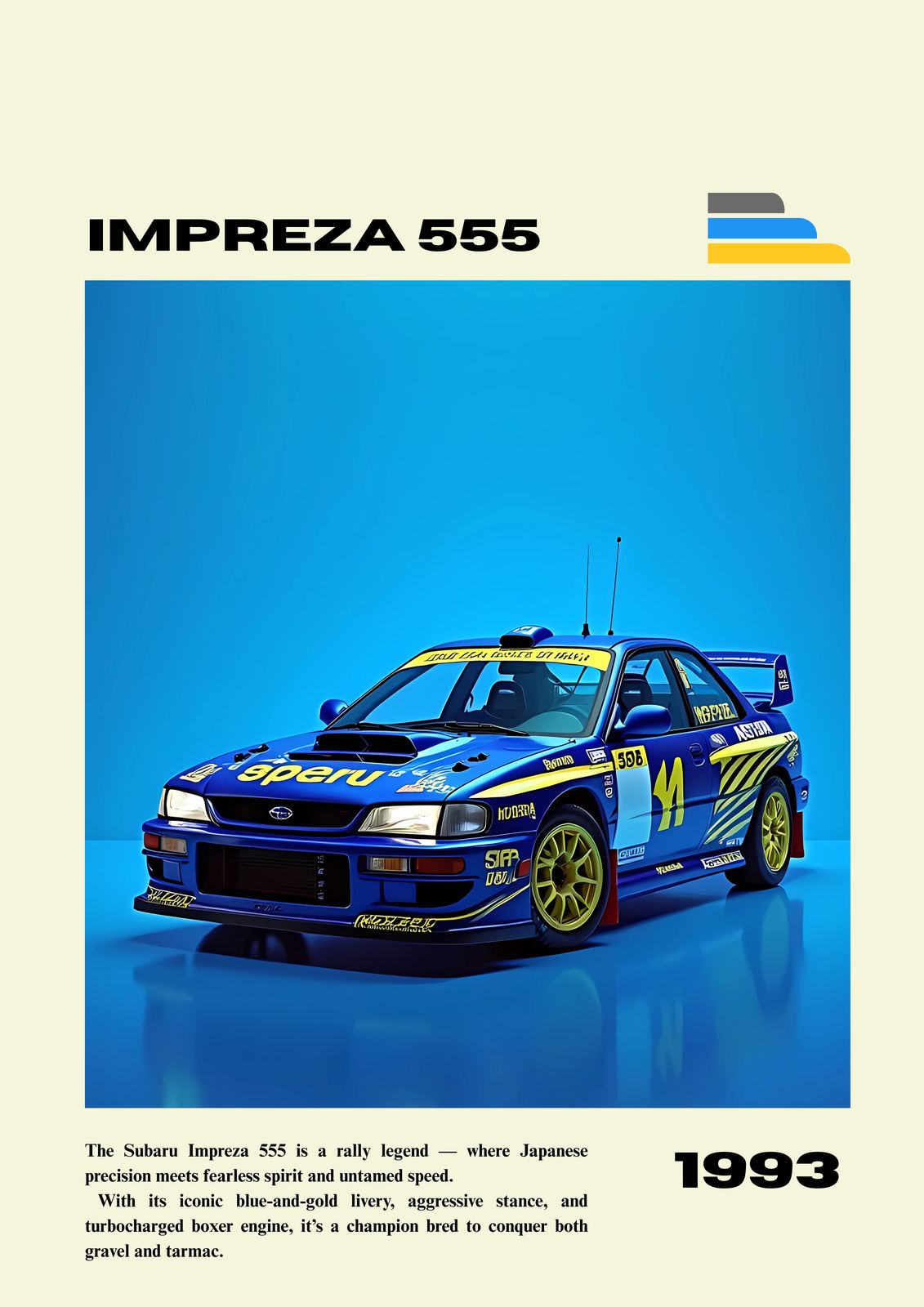 Affisch - Subaru Impreza 555