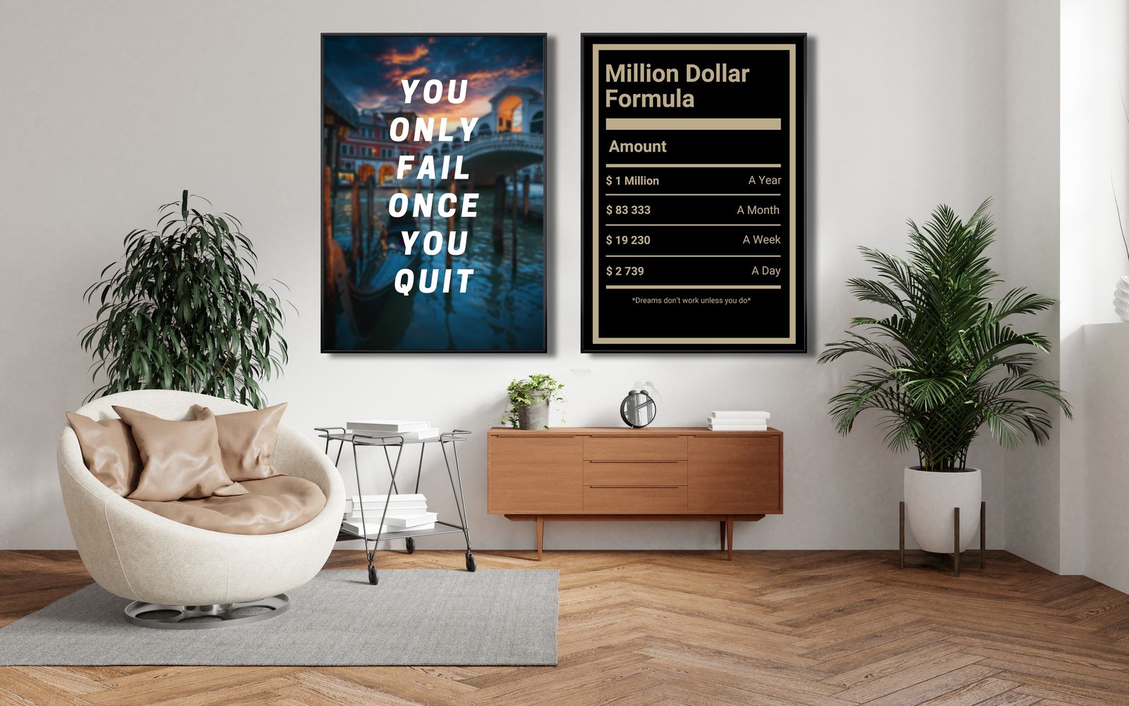 Poster - Inspirerande Citat Set av 2