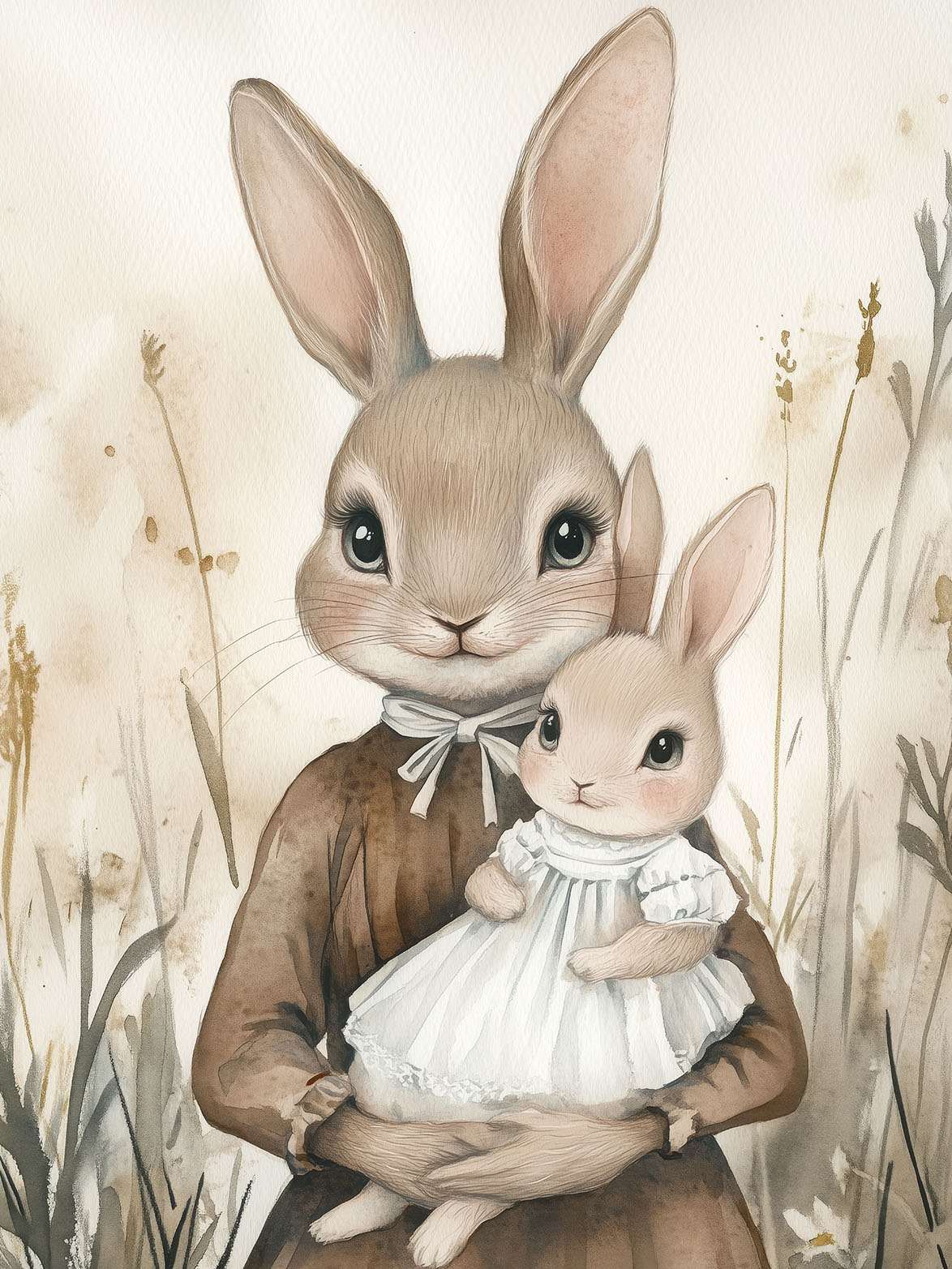 Poster - Kaninfamiljens Porträtt
