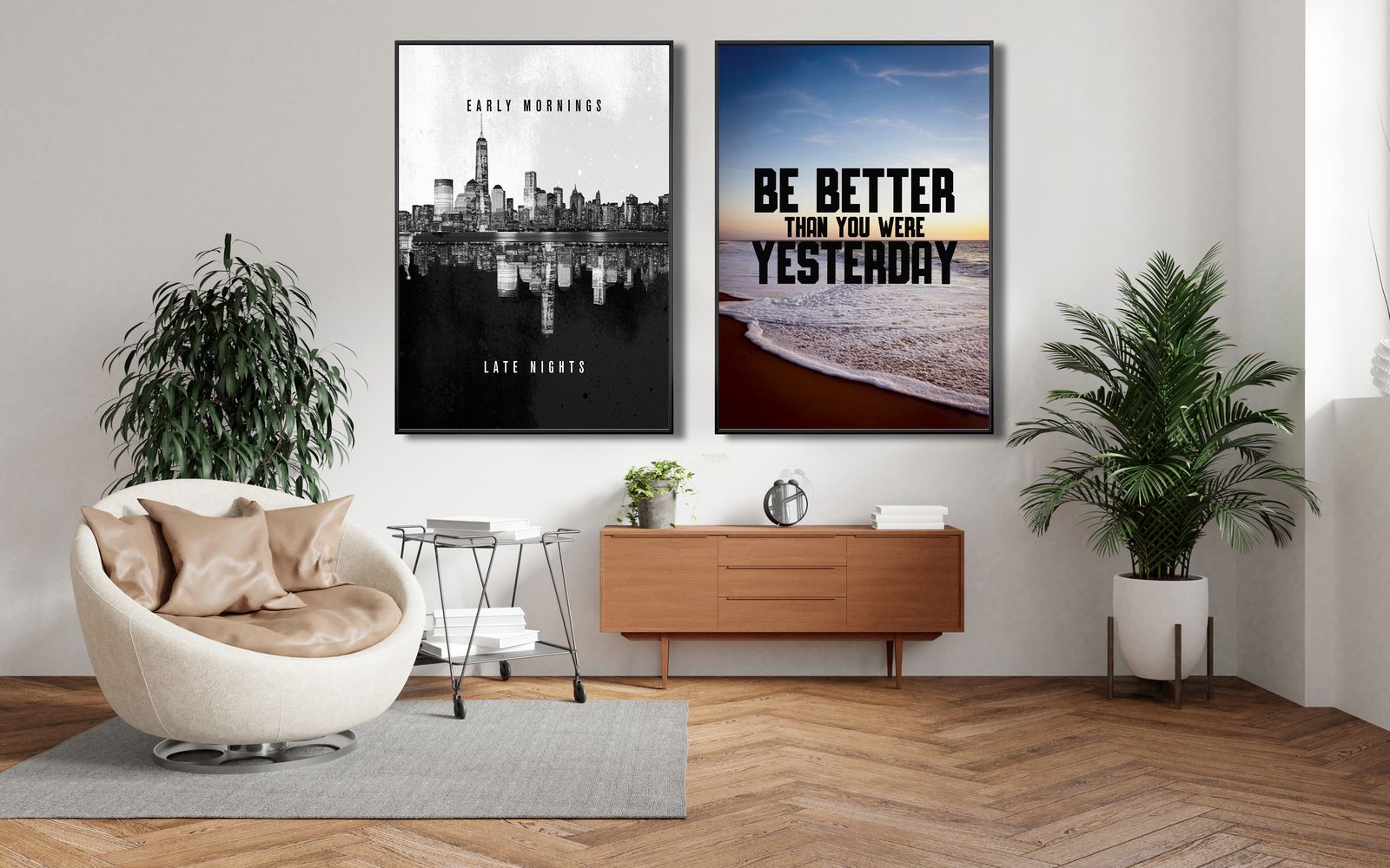 Poster - Early Mornings Late Nights / Set med 2