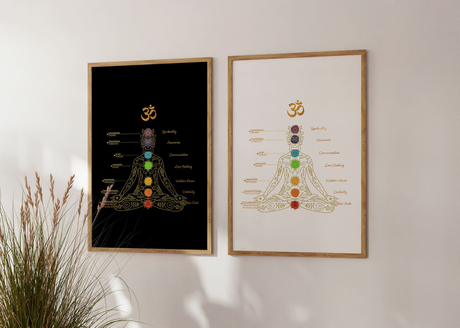 Poster - Chakra Meditation / Set med 2
