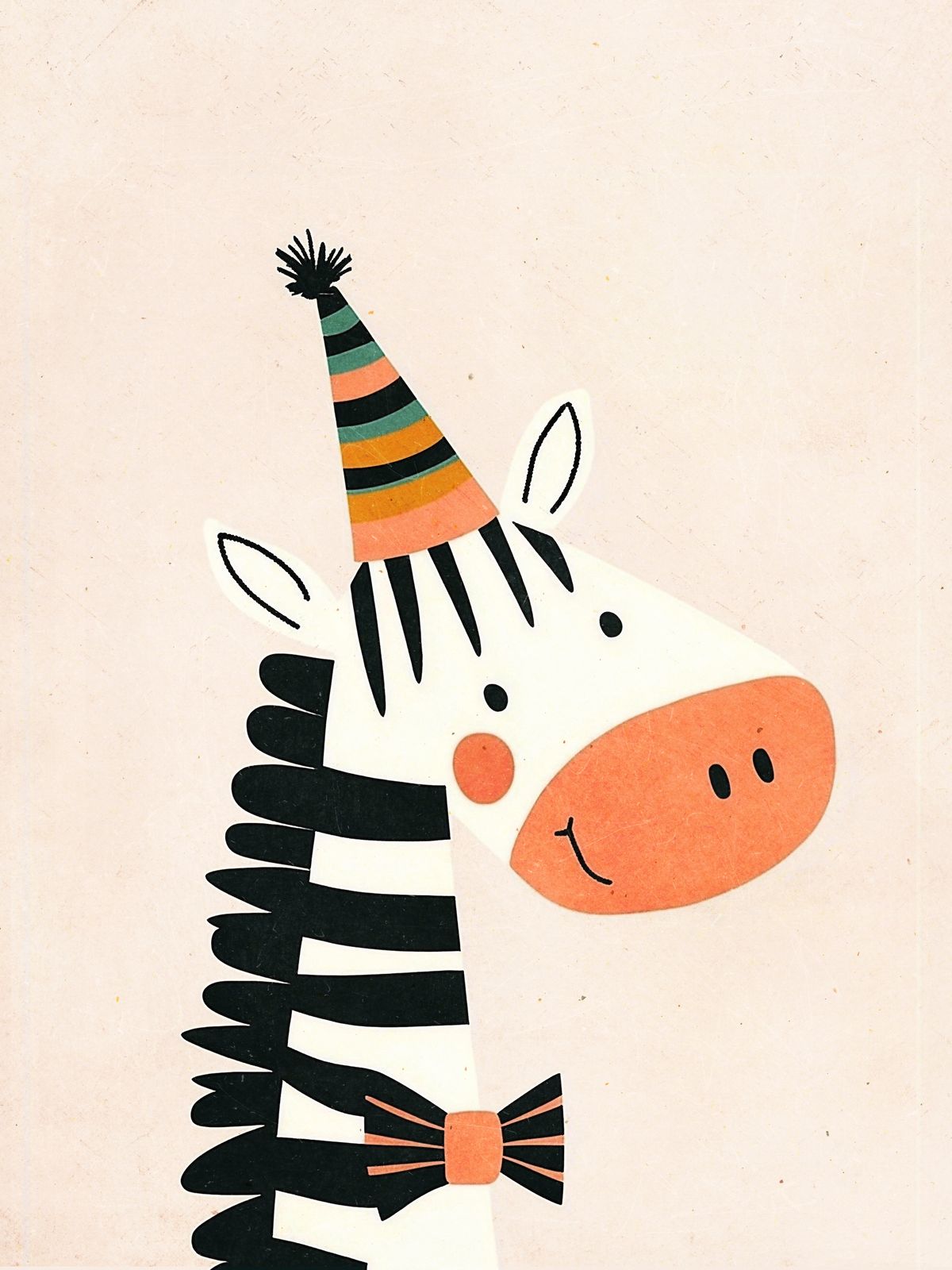 Poster - Zebra Partyhatt