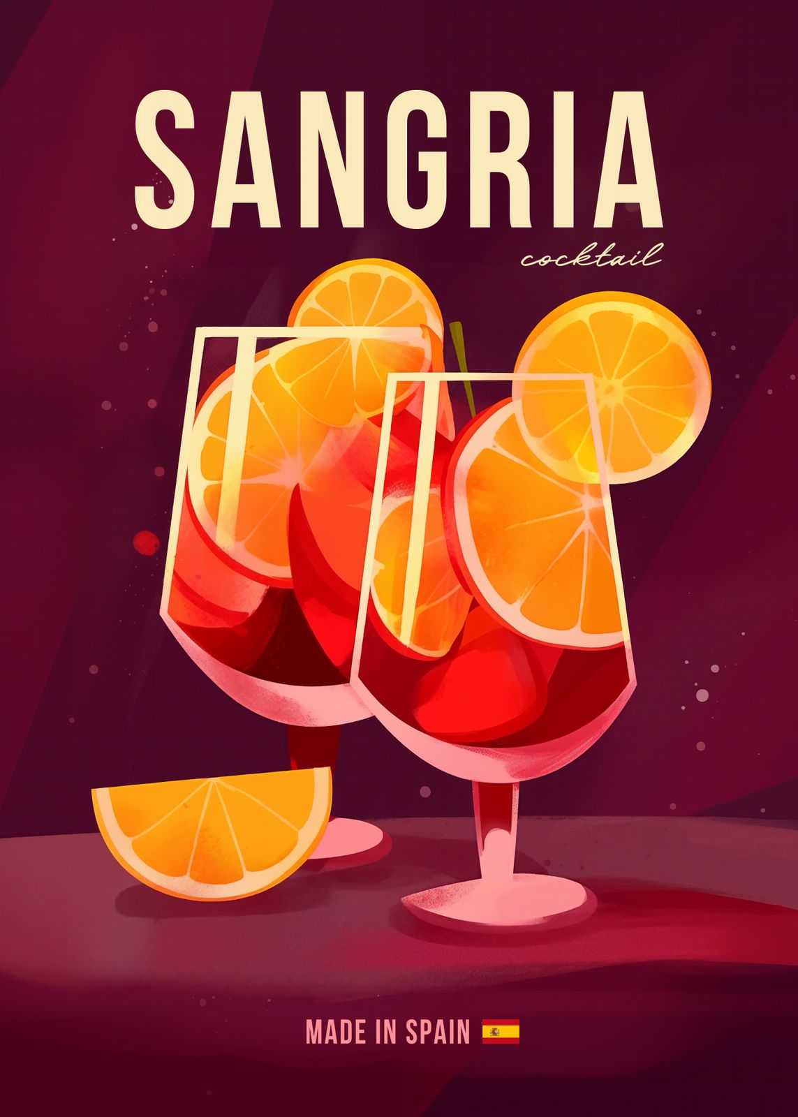 Affisch - Sangria Cocktail