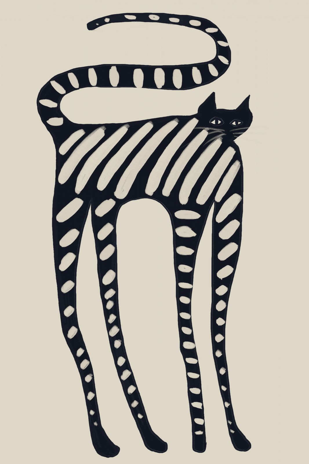 Poster - Randig Katt