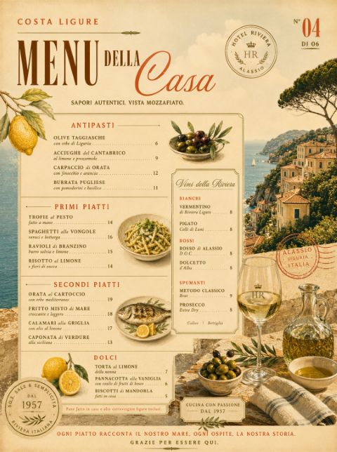 Poster - Costa Ligure Meny