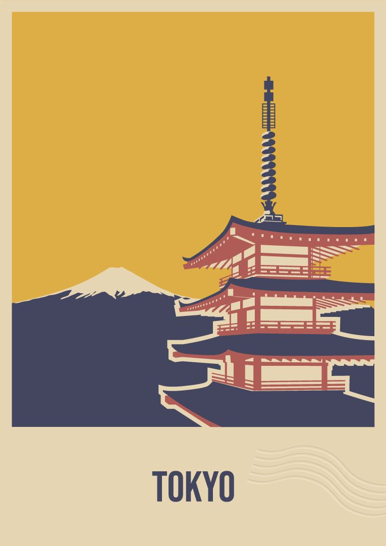 Tokyo Skyline Konstaffisch