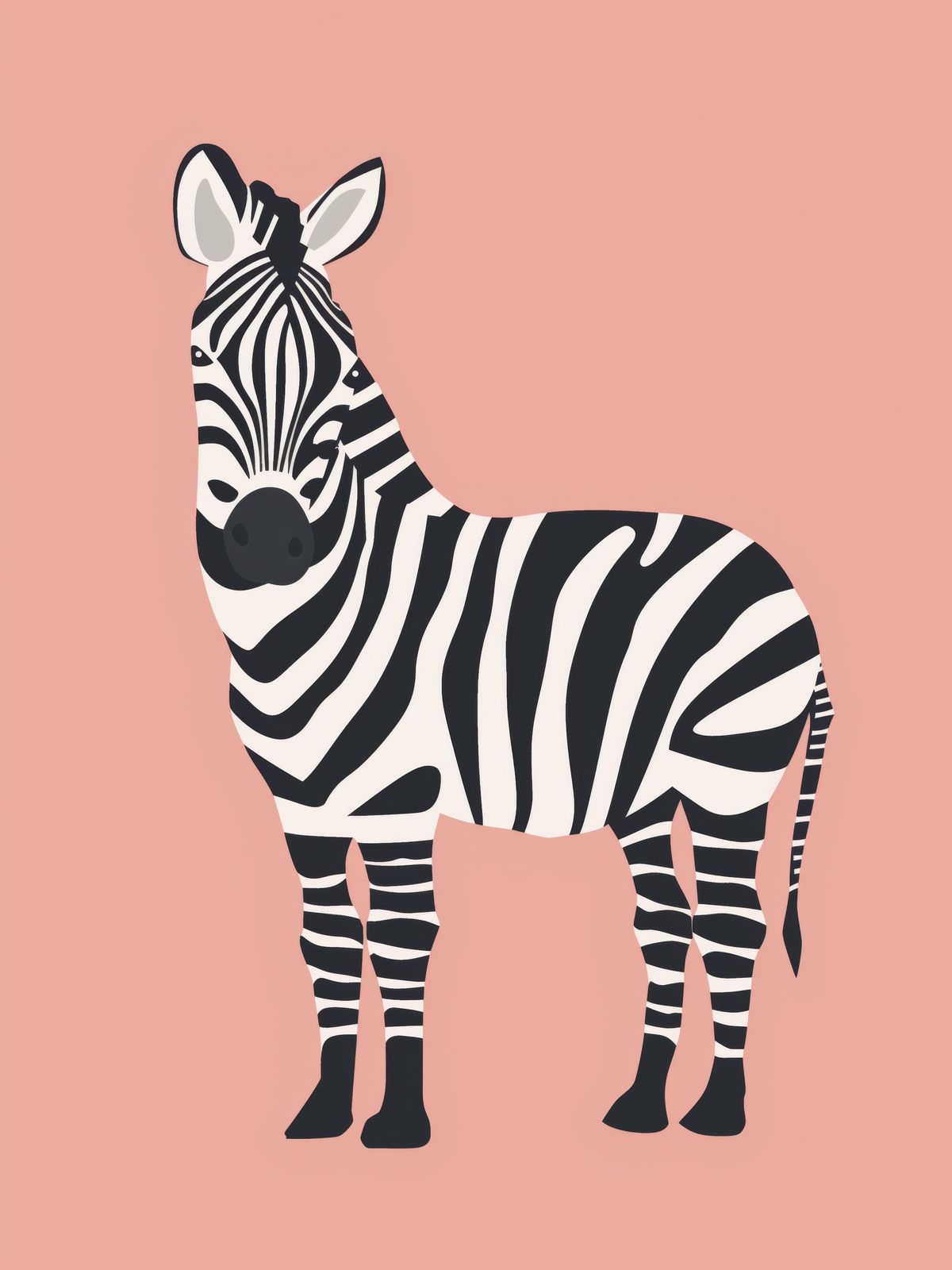 Poster - Zebrateckning