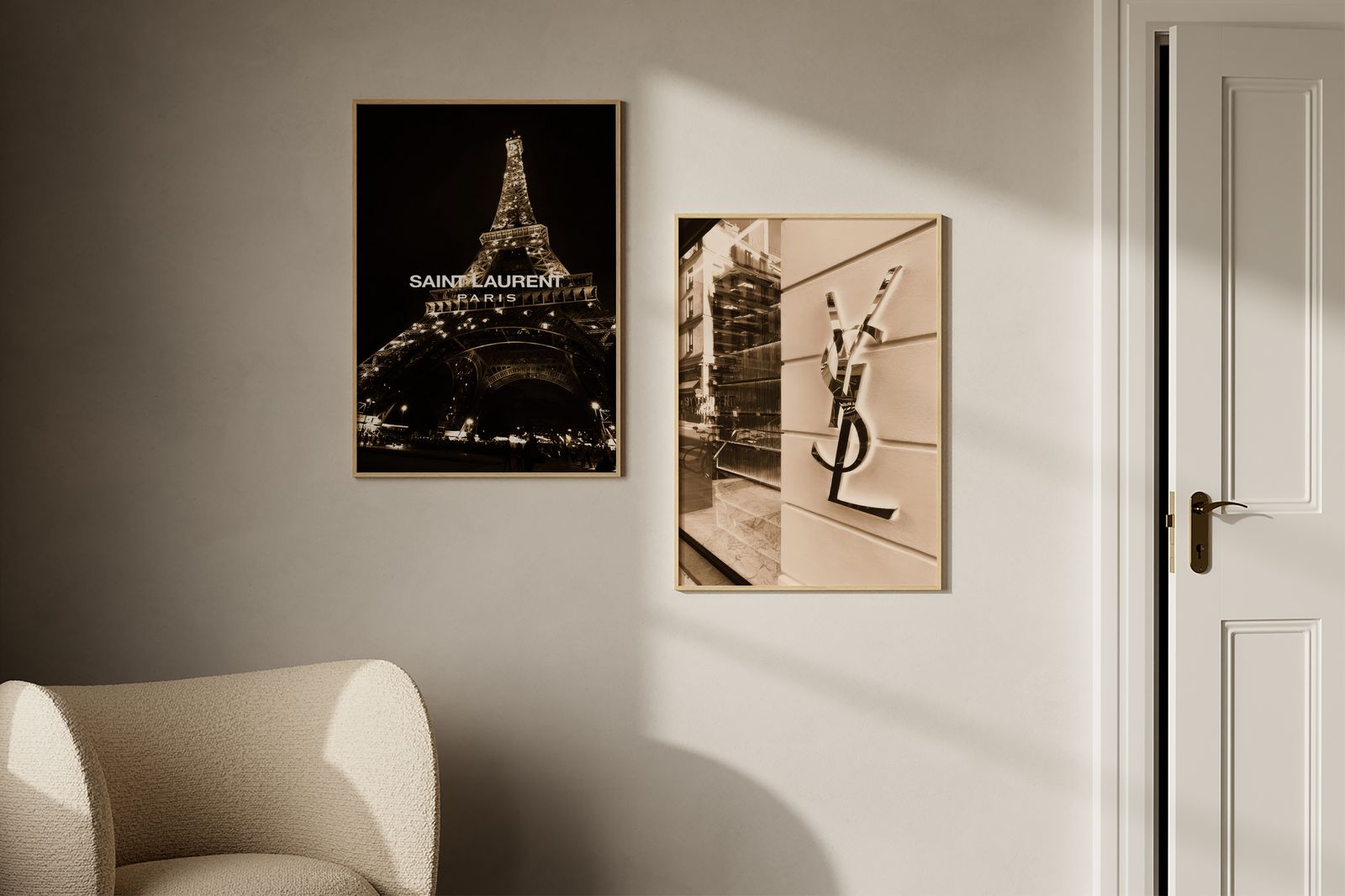 Poster - Eiffeltornet och YSL / Set av 2