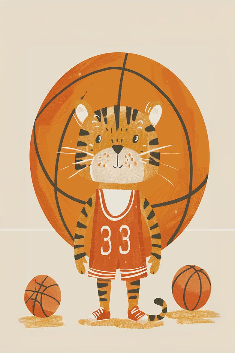 Poster - Basketbolltiger