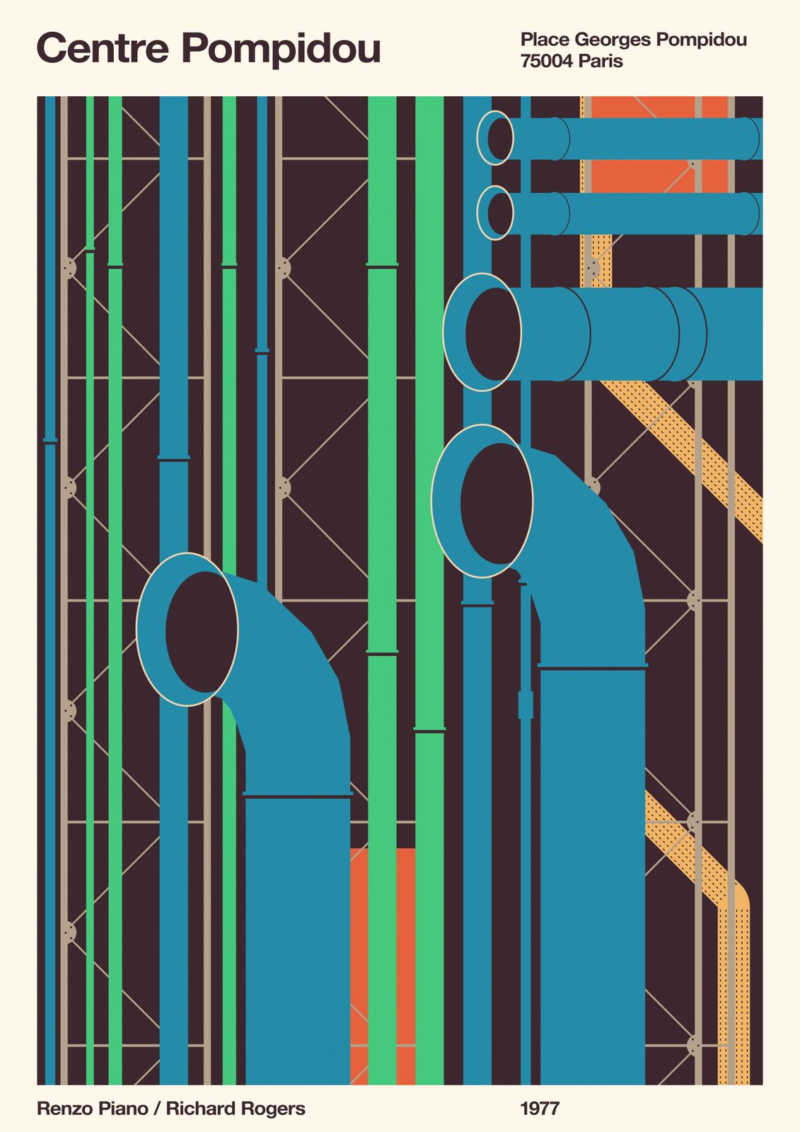 Poster - Centre Pompidou Konst
