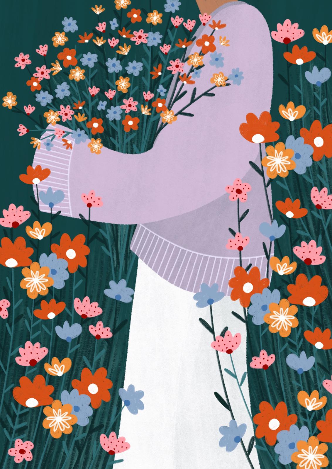 Poster - Blomsteromfamning
