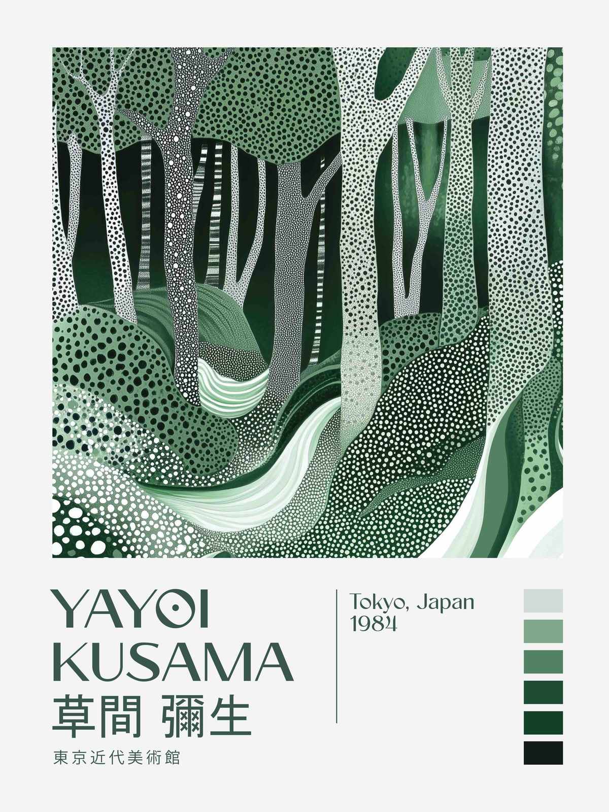Poster - Yayoi Kusama Inspirerad