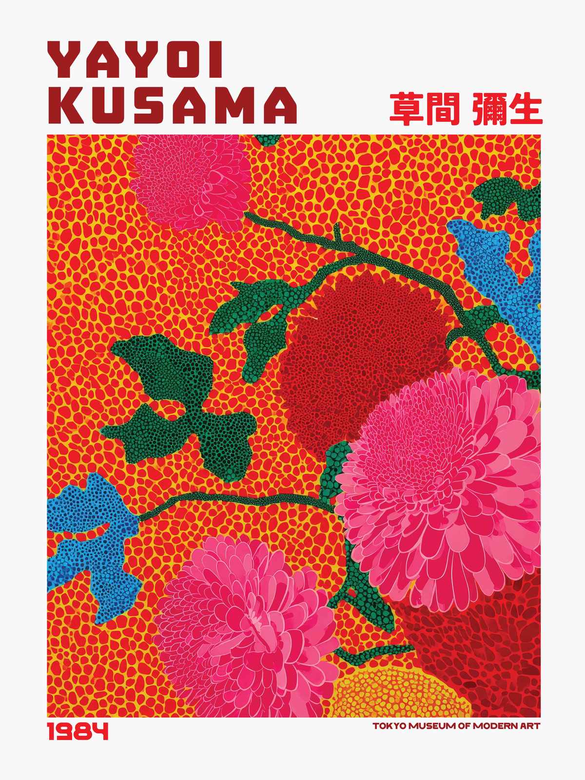 Poster - Yayoi Kusama Blomdesign