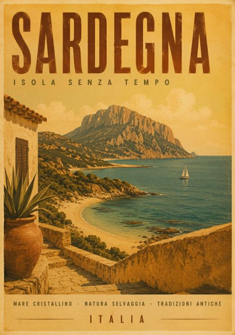 Poster - Sardegna Tidlös Ö