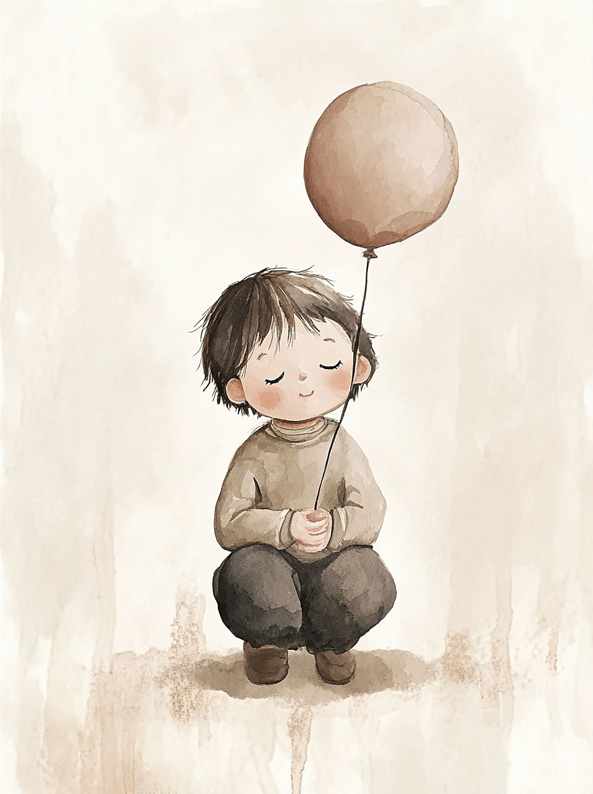 Poster - Barn med ballong