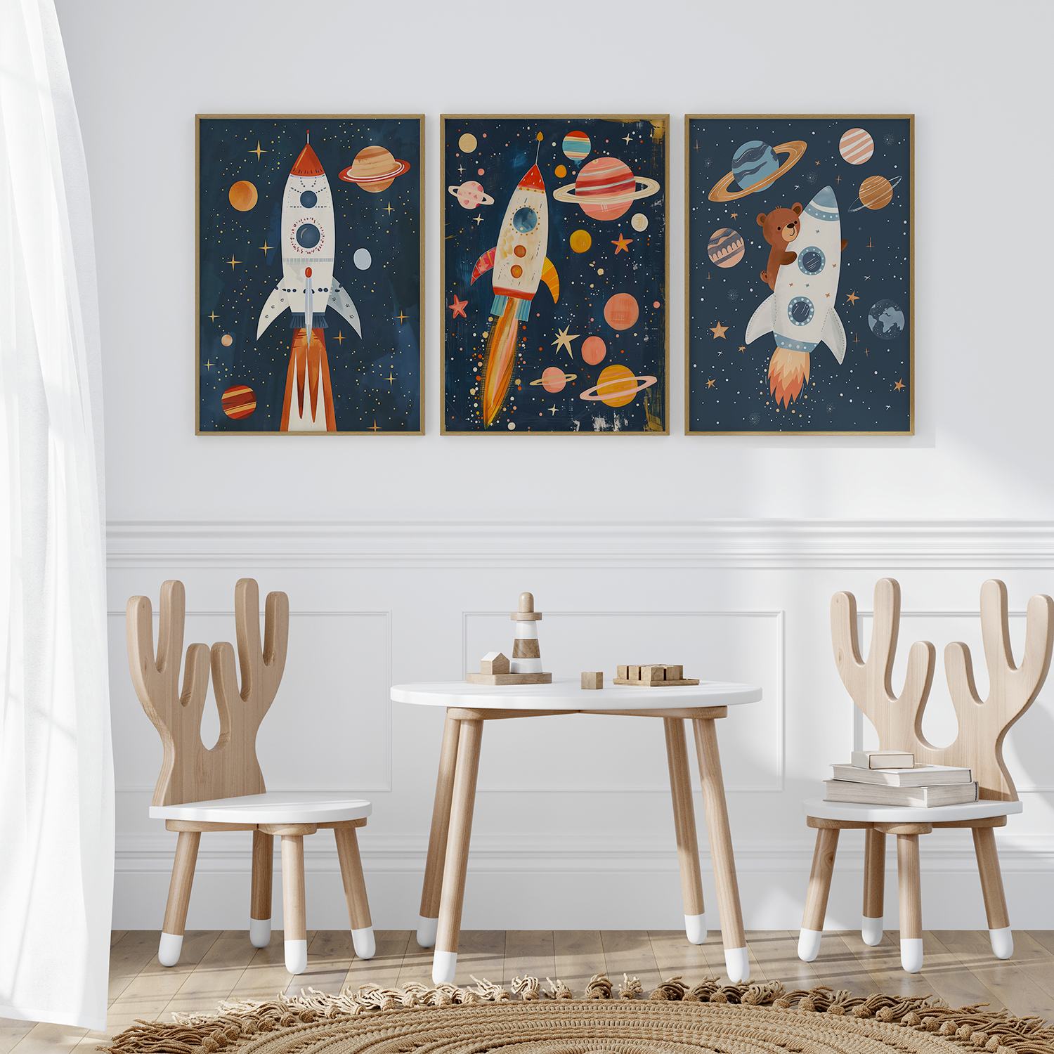 Poster - Rymdraketer Äventyr / Set av 3