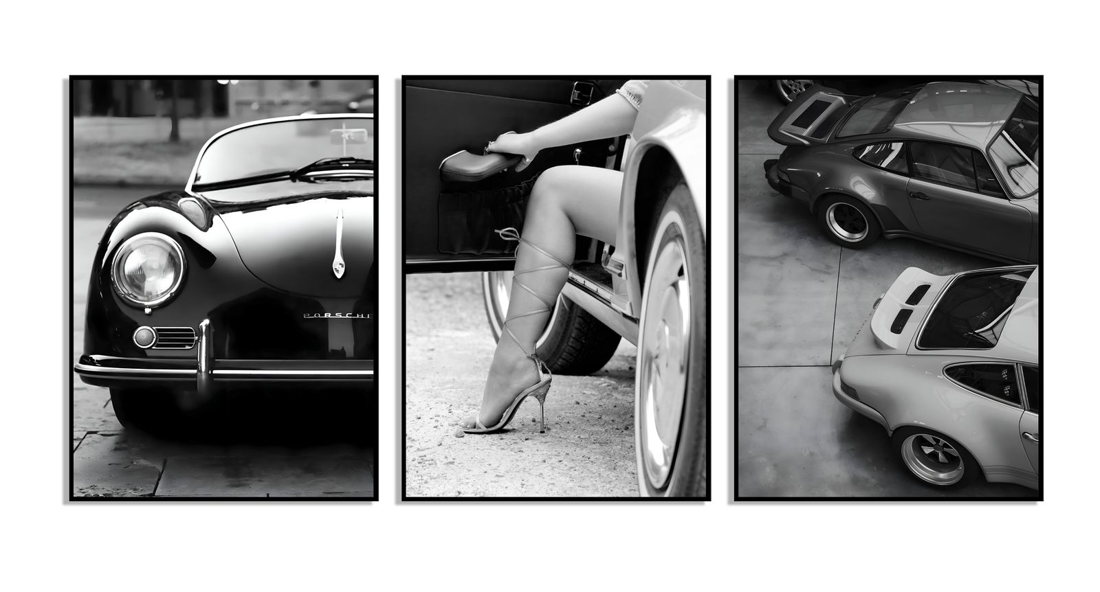 Poster - Klassisk Bilestetik / Set om 3