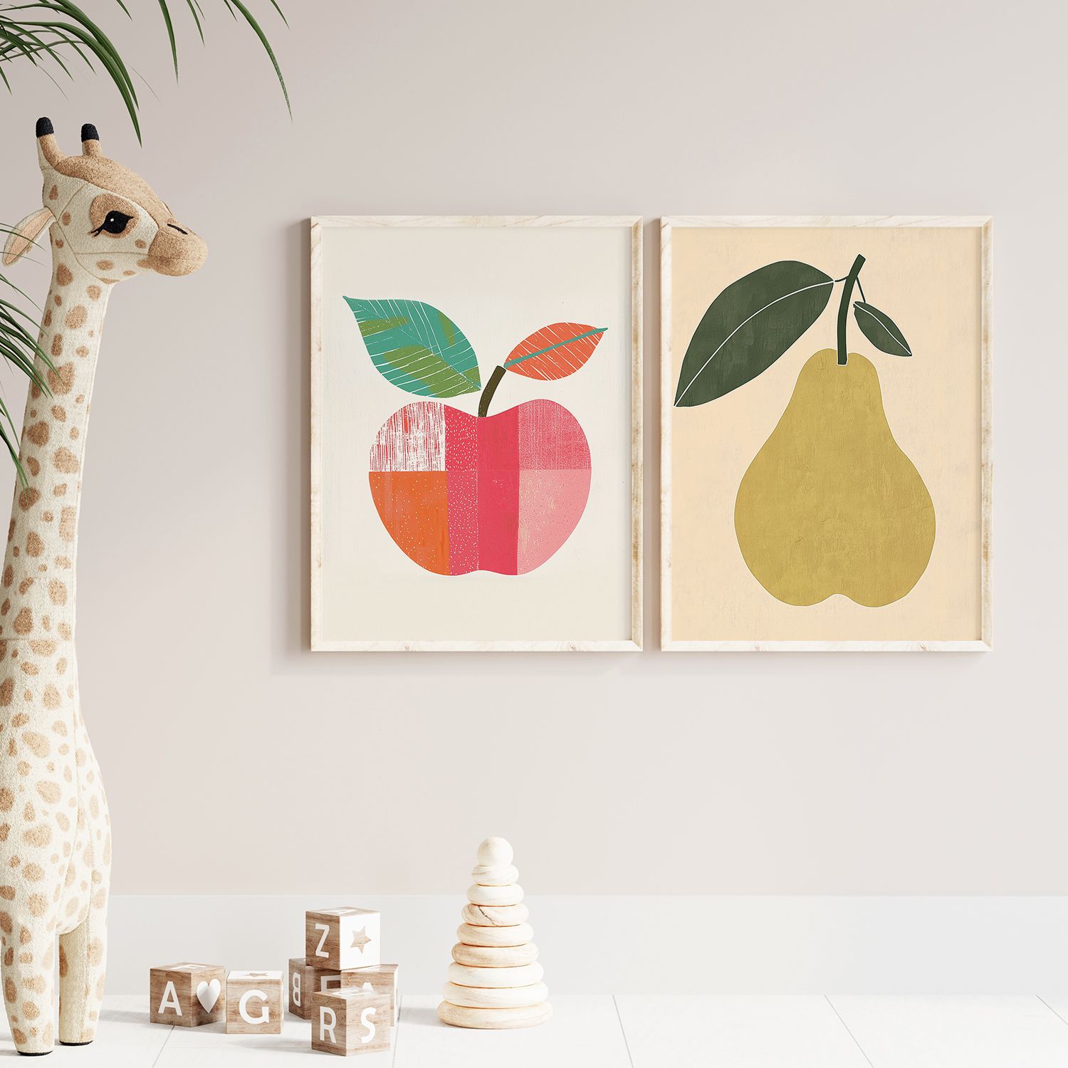 Poster - Fruktillustration Set / Set om 2