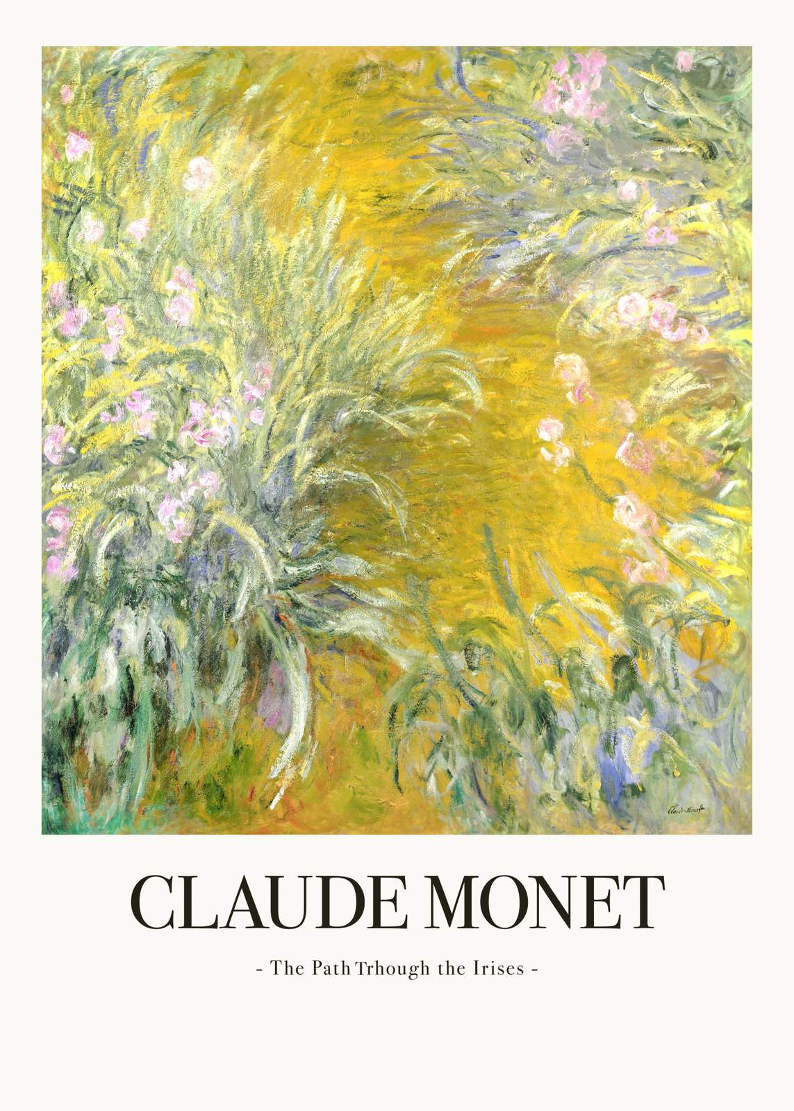 Affisch - Claude Monet Stigen genom irisar