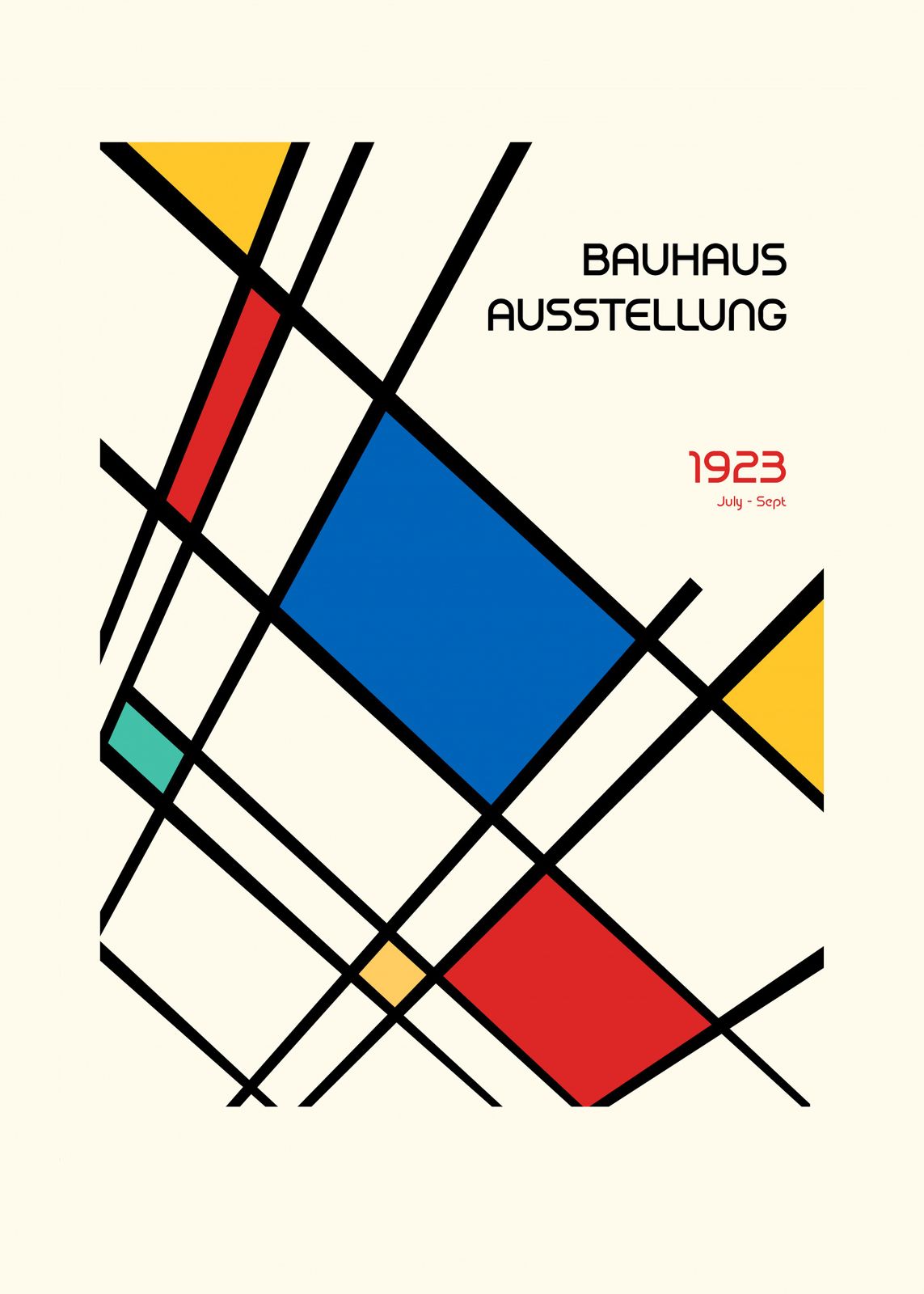 Poster - Bauhausutställning 1923