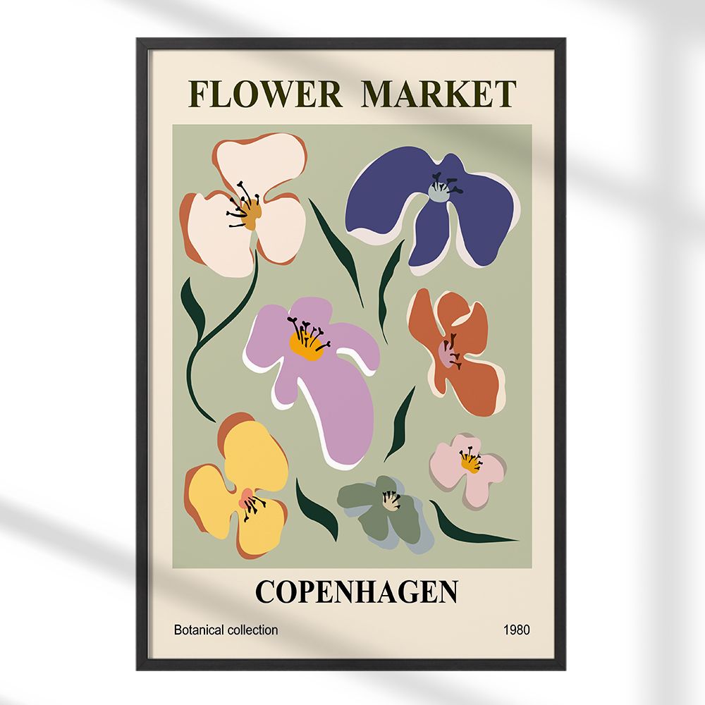 Poster - Flower Market Köpenhamn