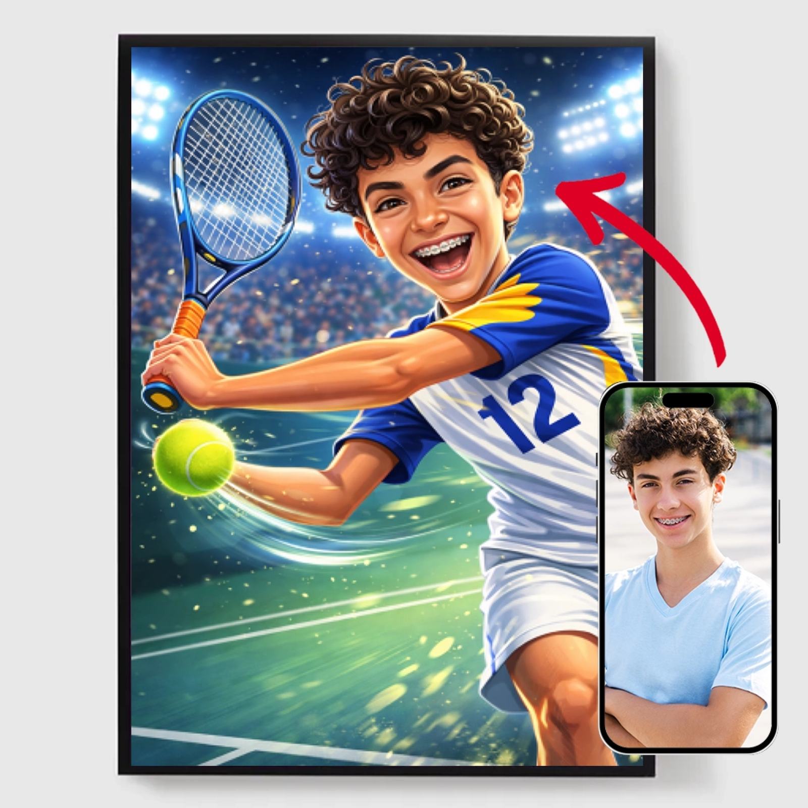 Personlig Poster - Rolig Tennisserie - AI Poster