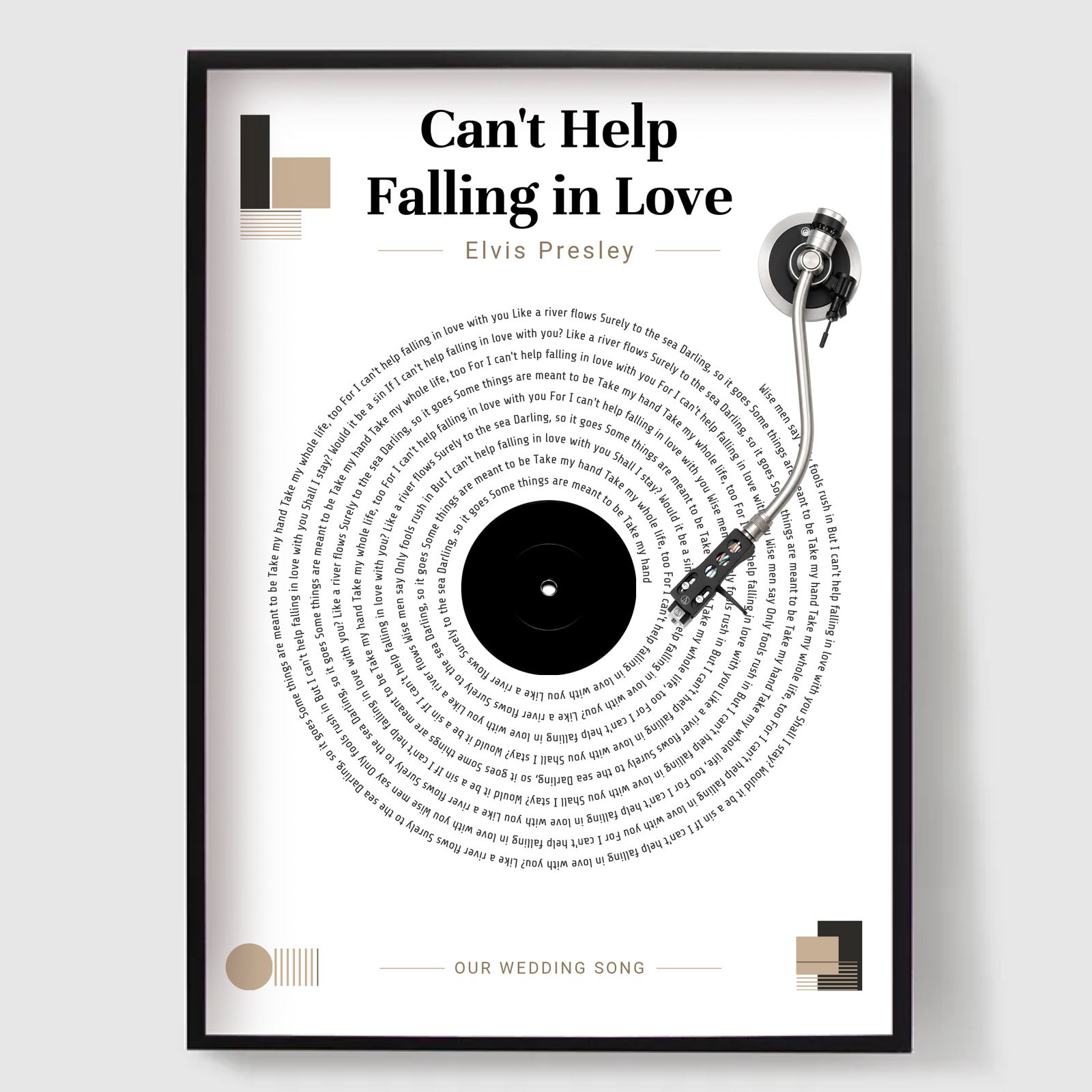 Personlig Poster - Vinylmusiktexter med Tonarm