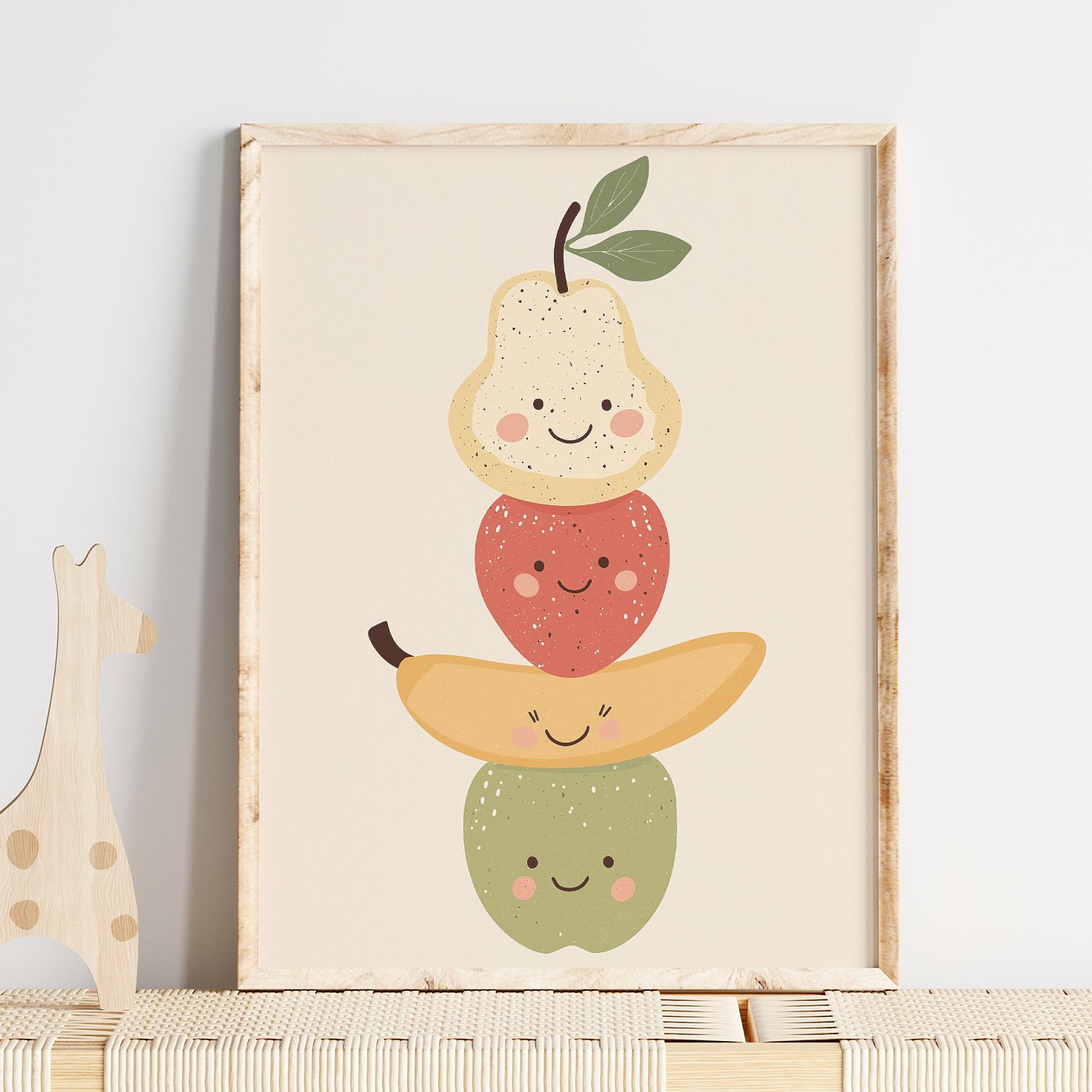 Poster - Leende Frukt Stapel